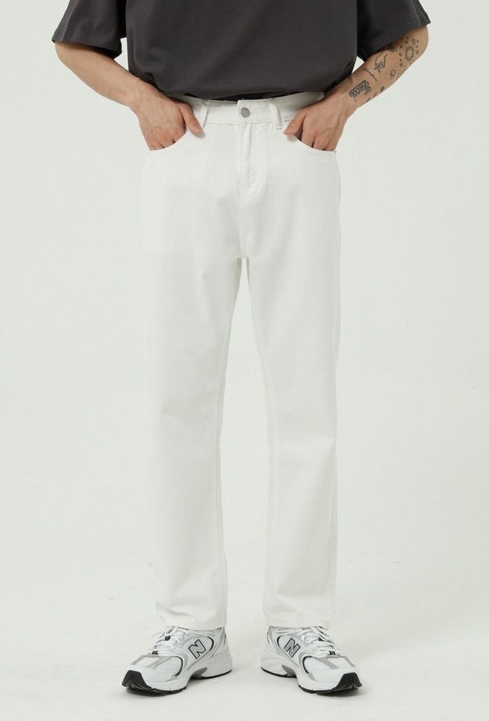 Japanese Brand × Jean White simple men's slim jeans Size US 32 / EU 48 - 1 Thumbnail