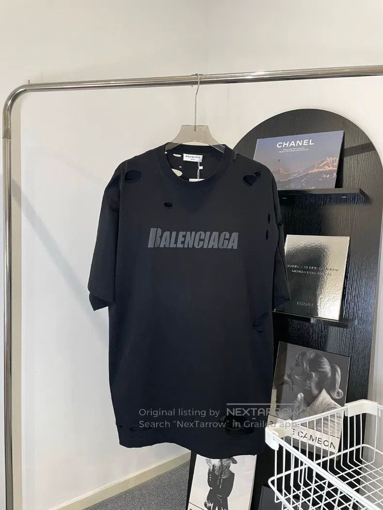 Balenciaga Balenciaga Alphabet print round neck hole black T-shirt Size US XS / EU 42 / 0 - 2 Thumbnail