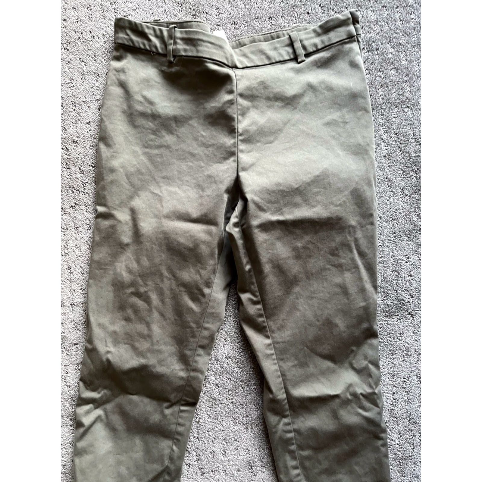 H&M H&M Pants Women 8 Green Dress Pants Pull-On Side Zip Ankle Length Flat Front Regular Workwear Casual Womens Size 30" / US 8 / IT 44 - 2 Thumbnail