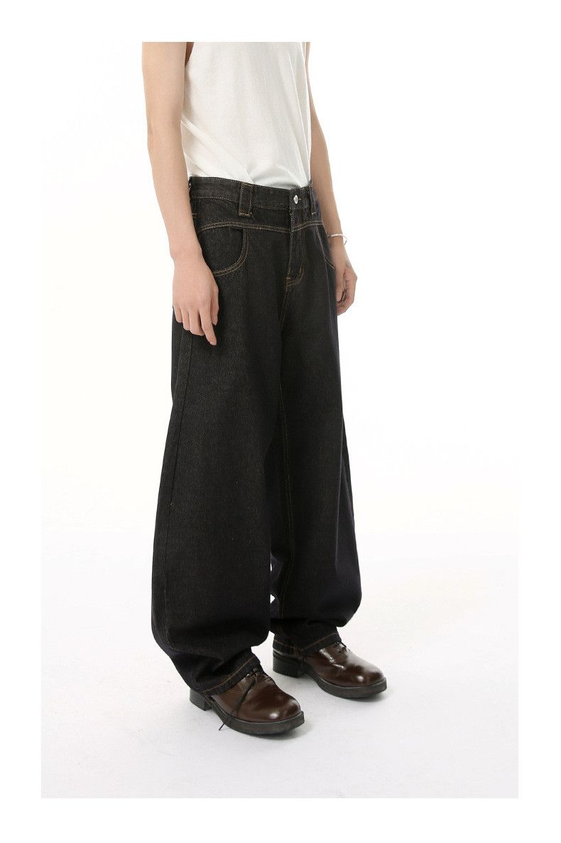 Japanese Brand American-style Vibe retro loose-fitting washed curved jeans Size US 32 / EU 48 - 4 Thumbnail
