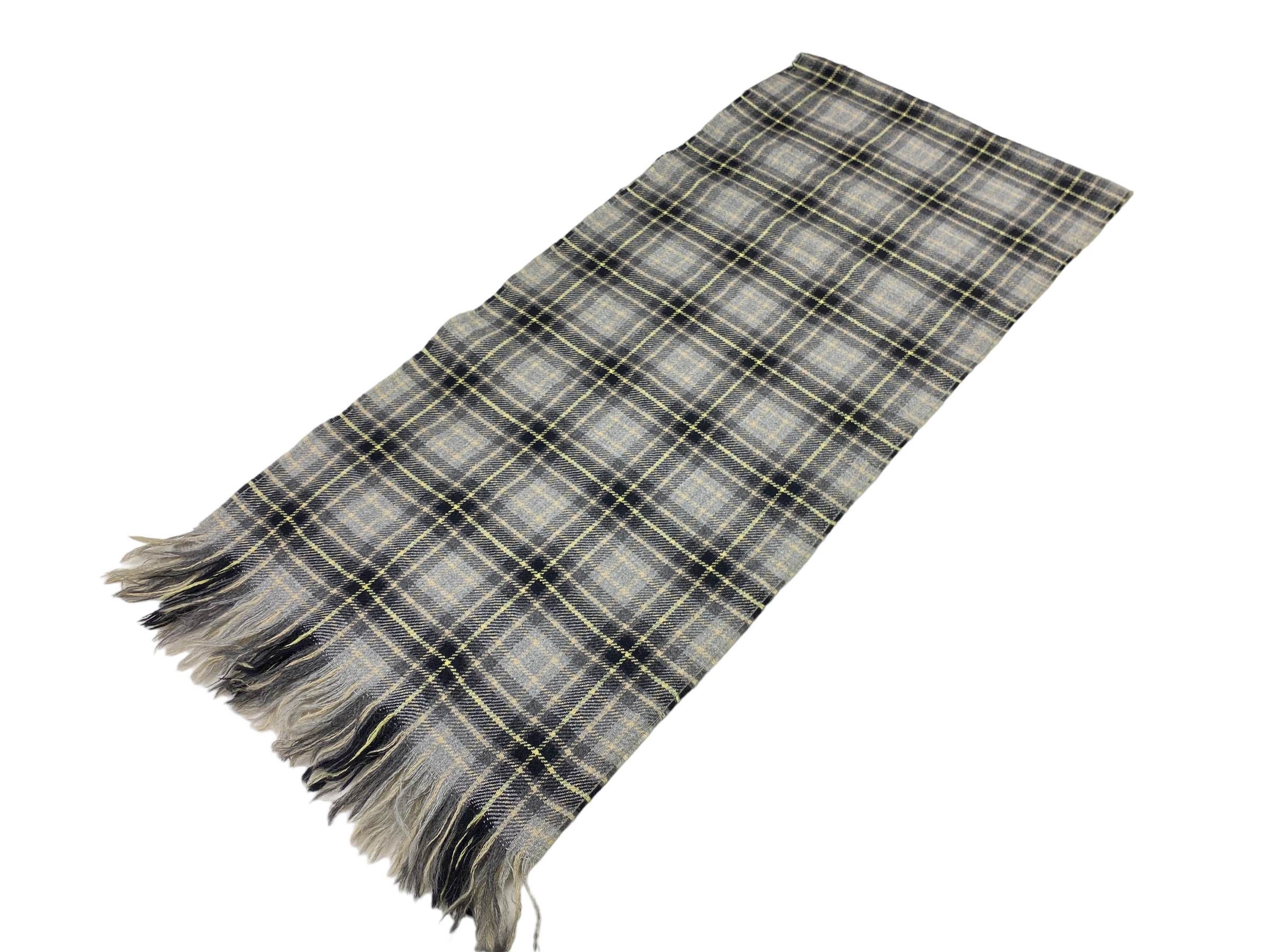 Vintage Vintage Georges Rech Paris Gray Checkered Wool Scarf Size ONE SIZE - 6 Thumbnail