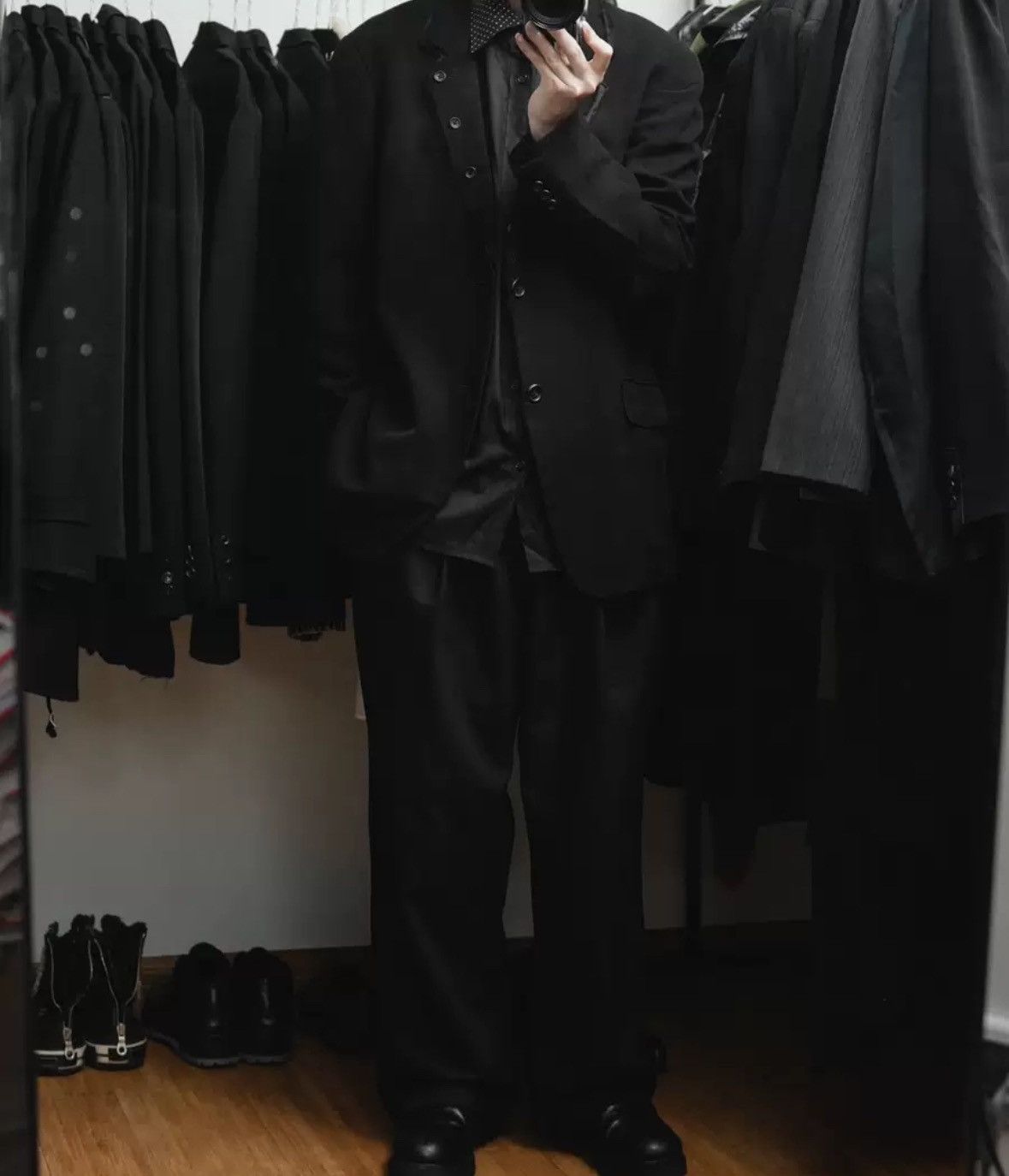 Yohji Yamamoto Yohji Yamamoto 11ss floral silk collar double suit Size US L / EU 52-54 / 3 - 9 Thumbnail