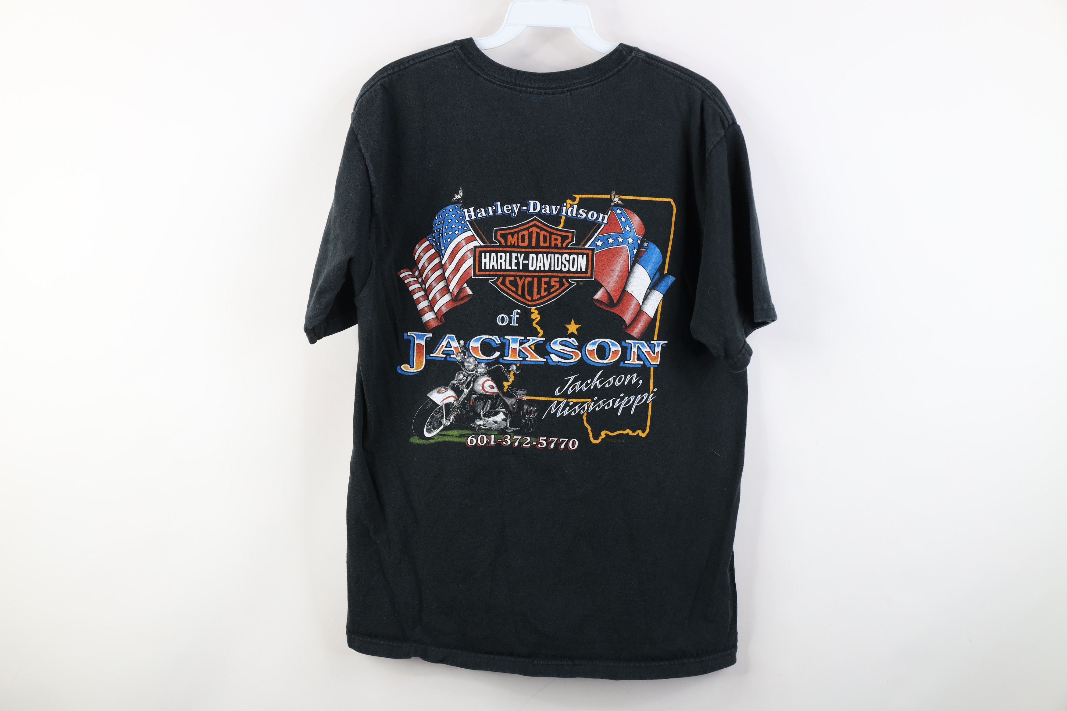 Harley Davidson Vintage Y2K 2005 Harley Davidson Eagle T-Shirt Black USA Size US M / EU 48-50 / 2 - 11 Thumbnail