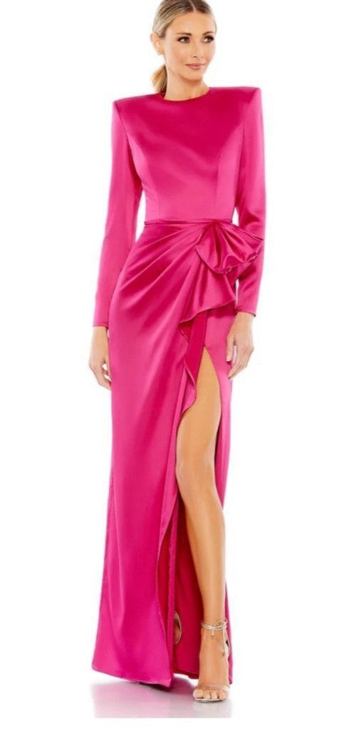 Mac Duggal Women's Mac Duggal Pink Long Sleeve Dress Size 6 Size M / US 6-8 / IT 42-44 - 1 Thumbnail