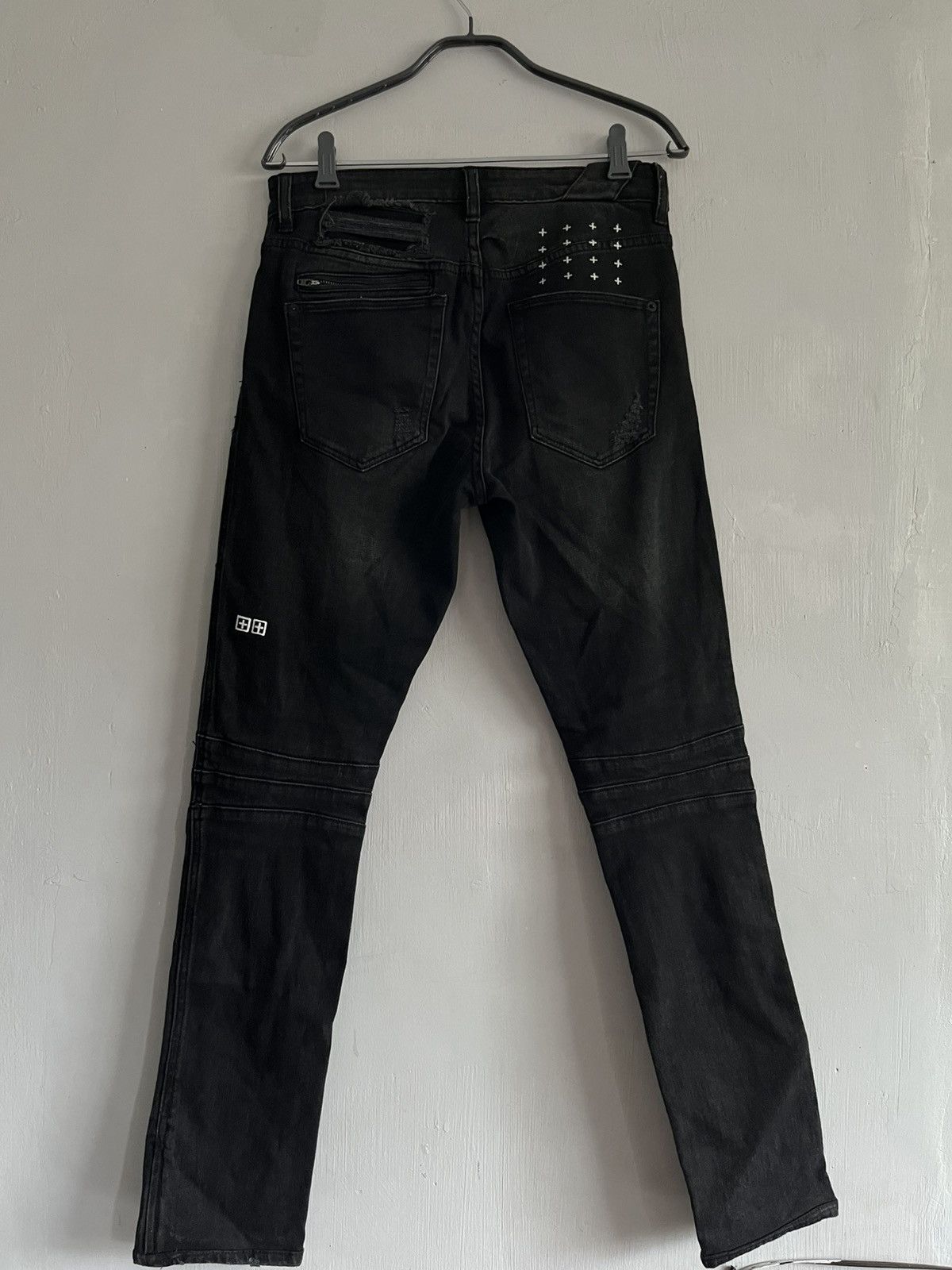 Ksubi Ksubi Chitch Biker Wolf Gang Trashed Jeans Size US 30 / EU 46 - 4 Thumbnail