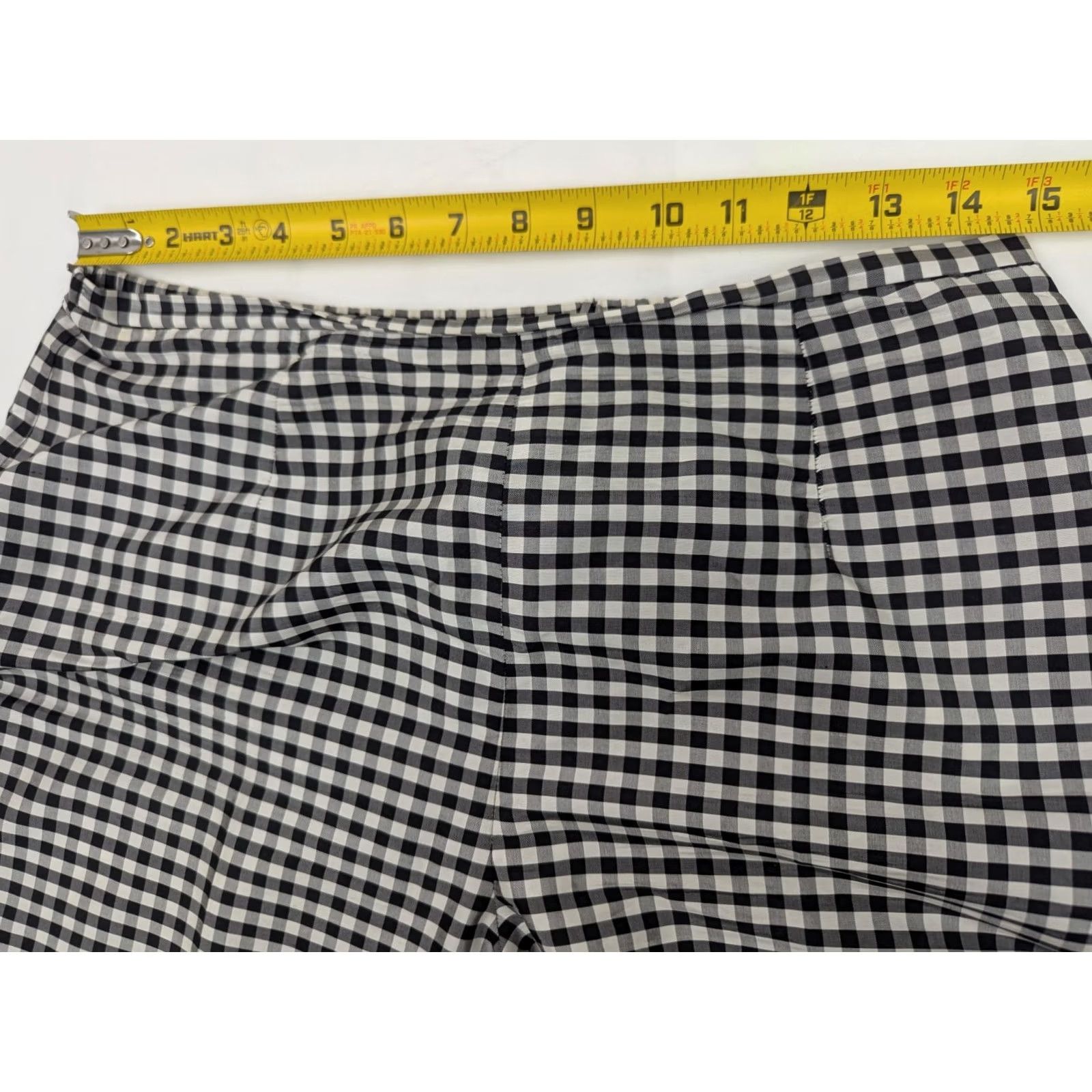 Preston & York VINTAGE Preston York 100% Silk Gingham Check Pants Women M Black White Retro Shirt Pants Female M 30x27 Womens 90s Retro Size 32" / US 10 / IT 46 - 6 Thumbnail