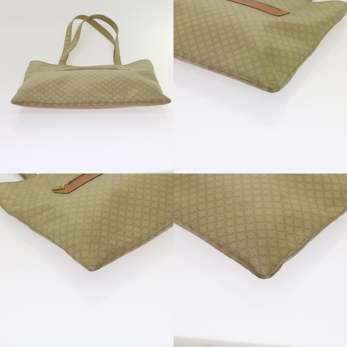 Celine CELINE Macadam Canvas Tote Bag Beige Size ONE SIZE - 10 Thumbnail