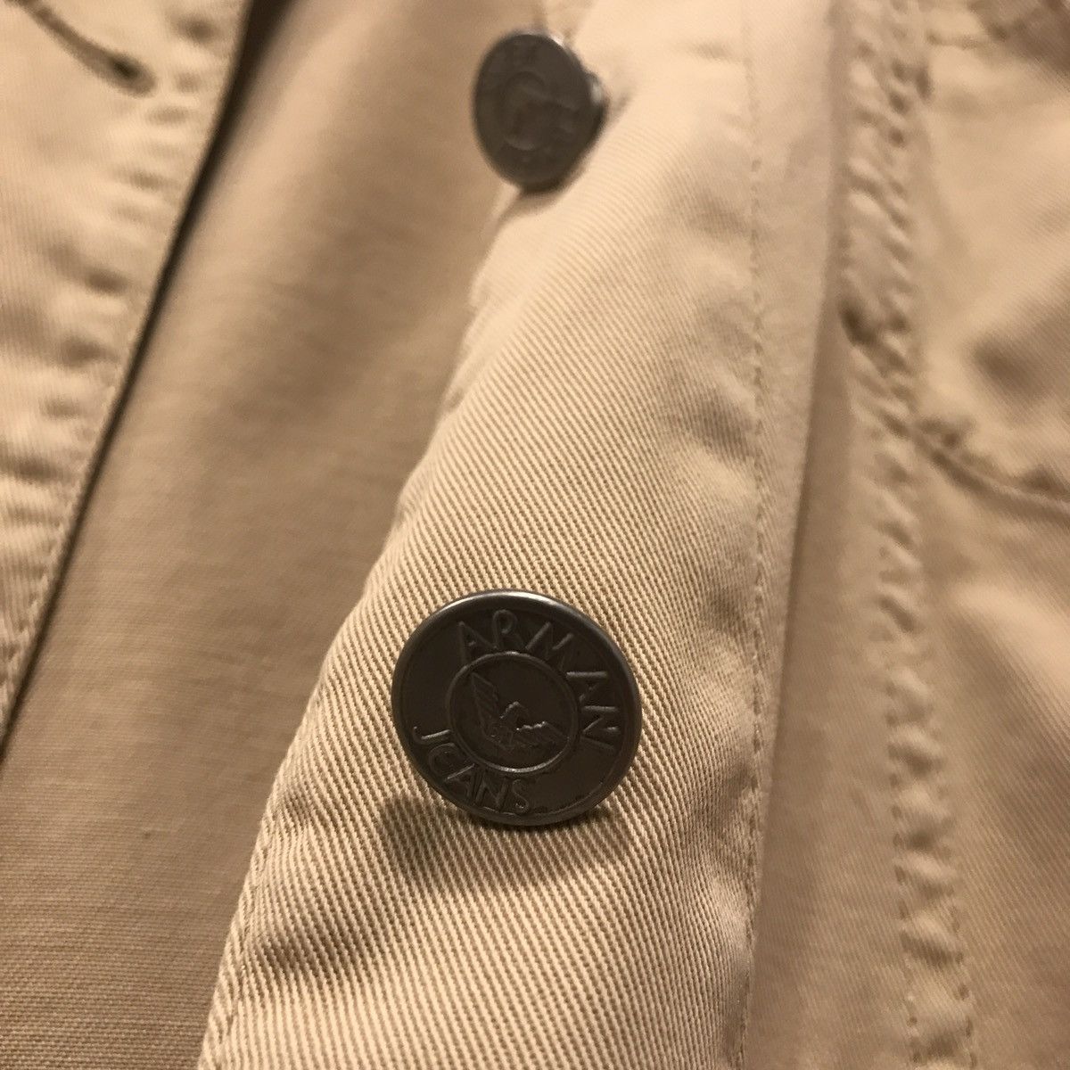 Giorgio Armani Armani jeans jacket beige camel with logo buttons light Size M / US 6-8 / IT 42-44 - 10 Thumbnail