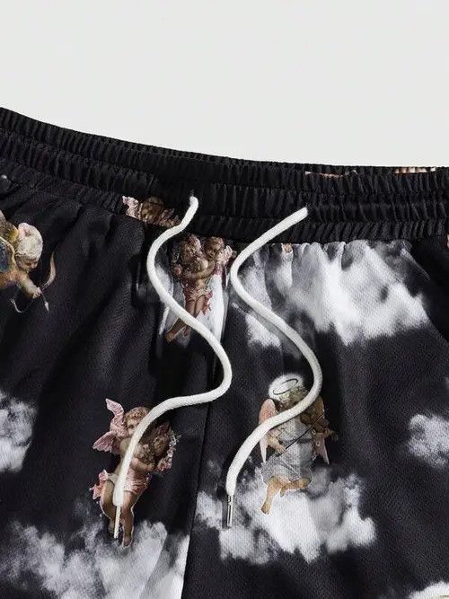 Japanese Brand Print Y2k Shorts DRIP summer Size US 36 / EU 52 - 2 Thumbnail