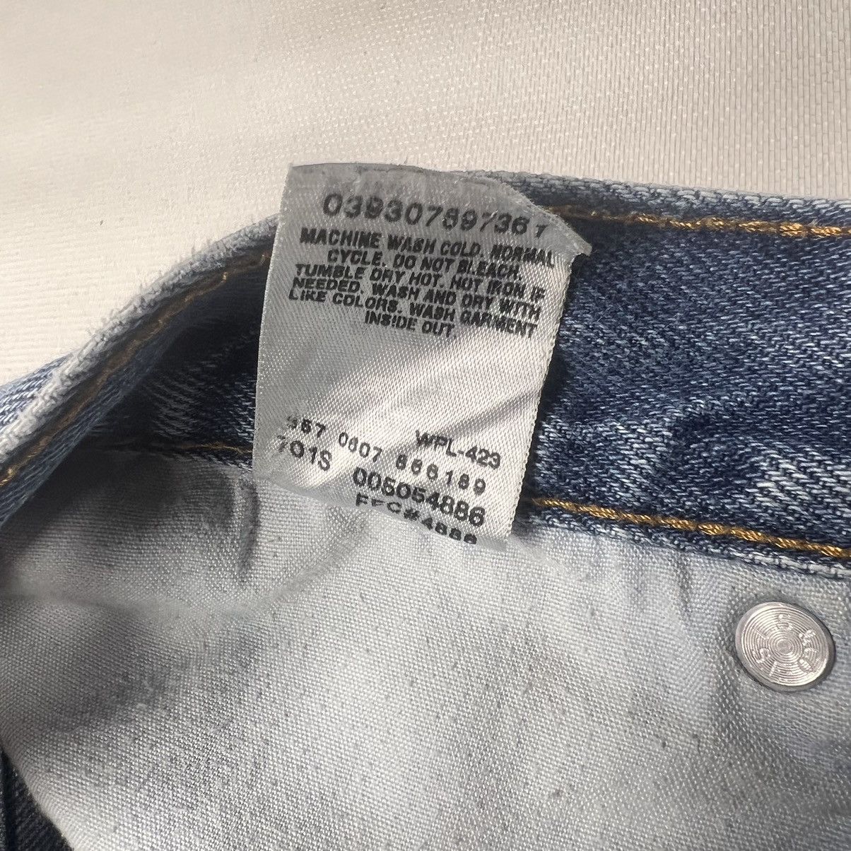 Levi's × Vintage Levis 505 Jeans Blue Straight Regular Fit Distressed Baggy Size US 33 - 11 Thumbnail