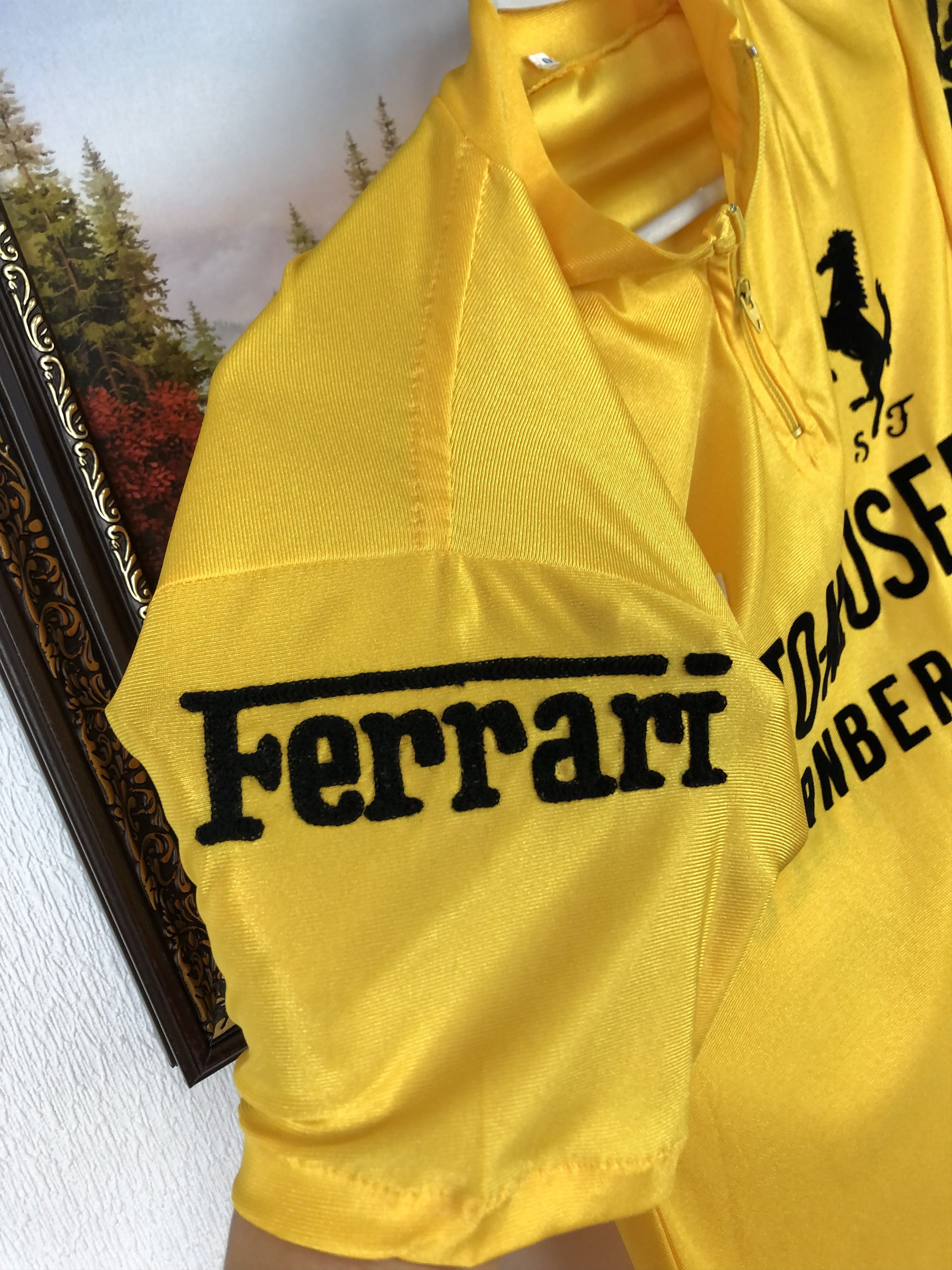 Vintage Vintage 80's Ferrari Cycling Racing Jersey Trikot Hype Slim Size US M / EU 48-50 / 2 - 7 Thumbnail