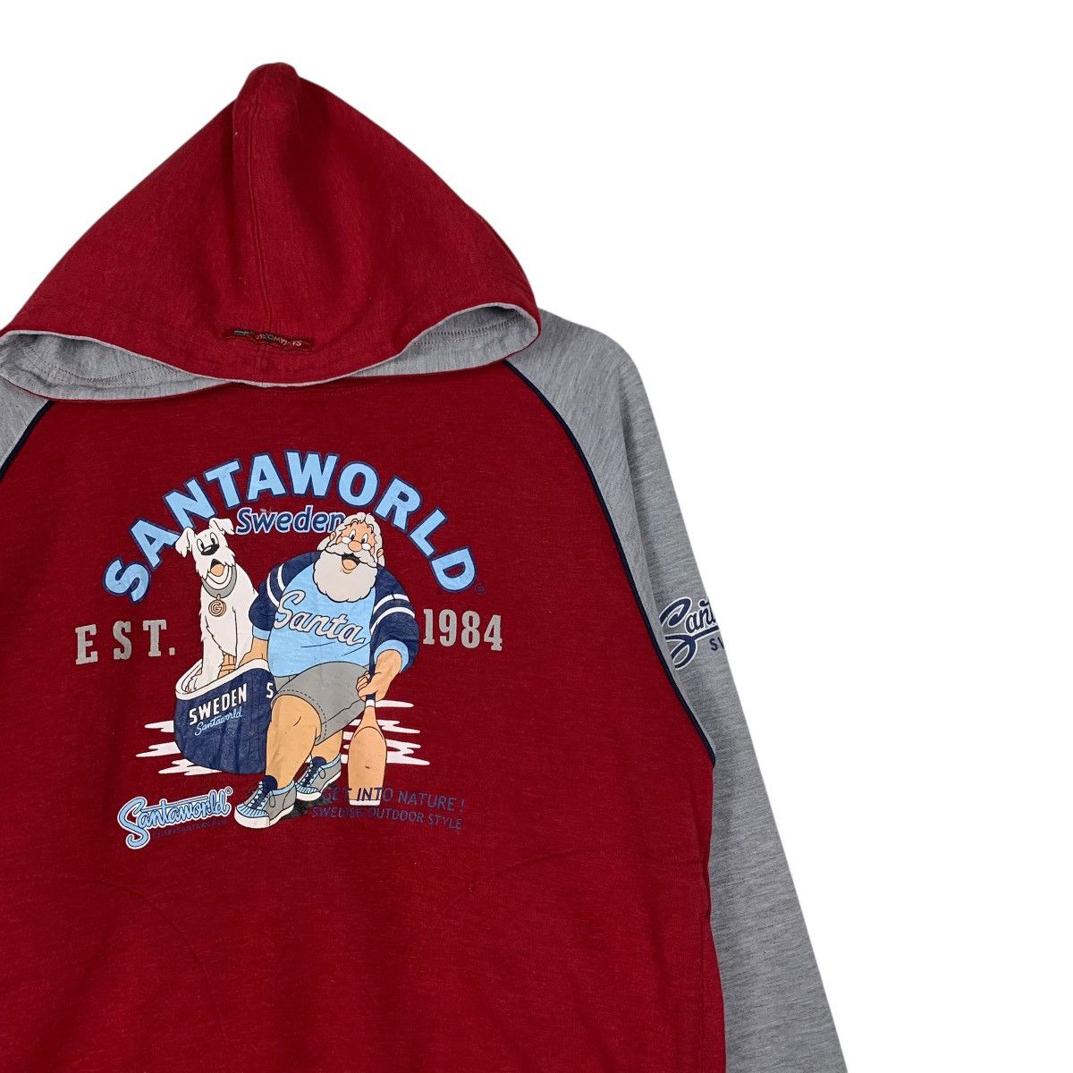 Japanese Brand SANTAWORLD Graphics Printed Hoodies Sweatshirt #1483-C67 Size US L / EU 52-54 / 3 - 5 Thumbnail