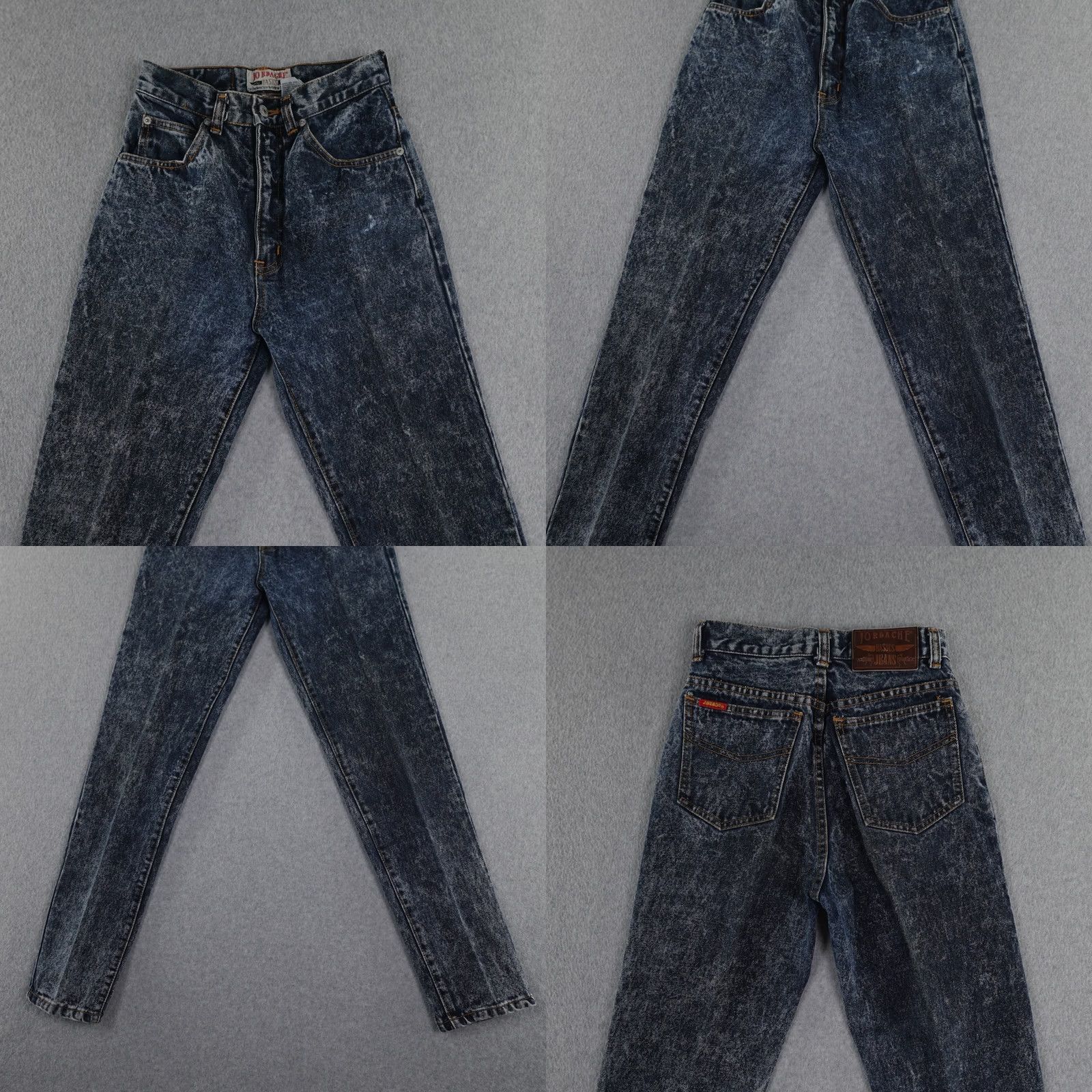 Jordache VINTAGE Jordache Jeans Womens 6 (6x29) High Waisted Acid Wash 5-Pocket Denim Blue Mens Womens Boys Girls Size 28" / US 6 / IT 42 - 9 Thumbnail