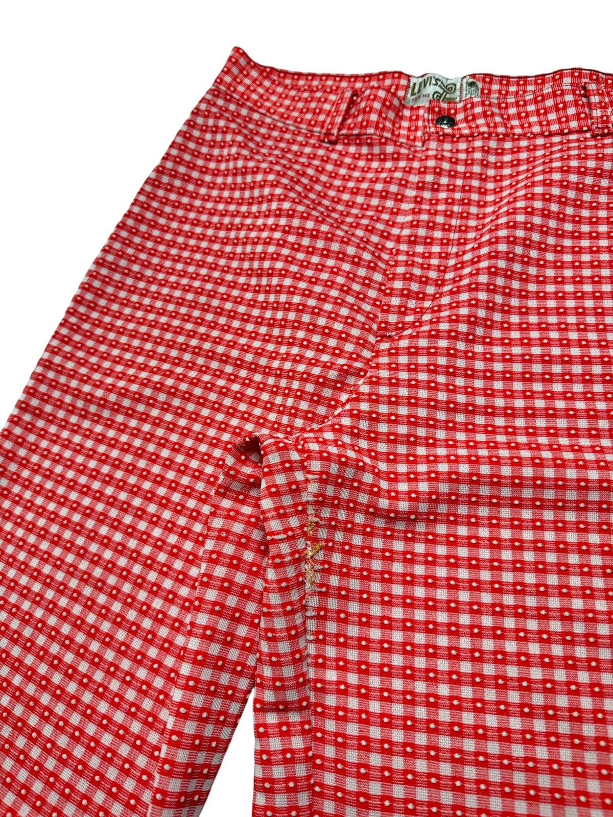 Levi's Vintage 1970's Red Gingham Levis For Me Pant Size 30" / US 8 / IT 44 - 6 Thumbnail