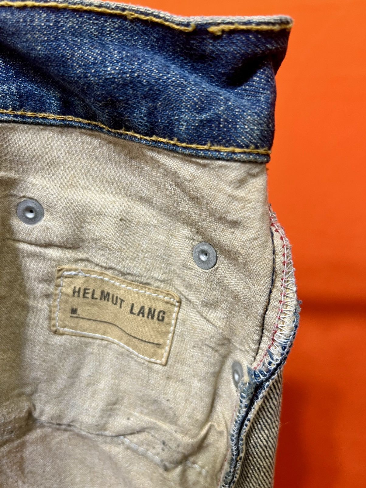 Helmut Lang HELMUT LANG ARCHIVE dirty oiled jeans, size 42 Size US 42 / EU 58 - 1 Thumbnail