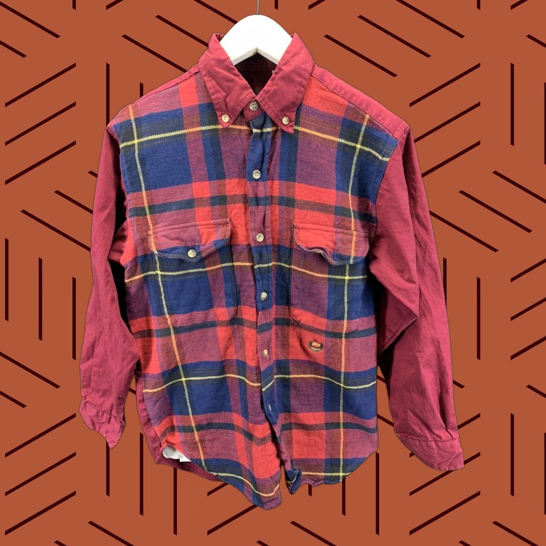 Vintage VINTAGE Ruff FLANNEL RED BUTTON SHIRT LONG SLEEVE SIZE MEDIUM WOMENS Size M / US 6-8 / IT 42-44 - 1 Thumbnail