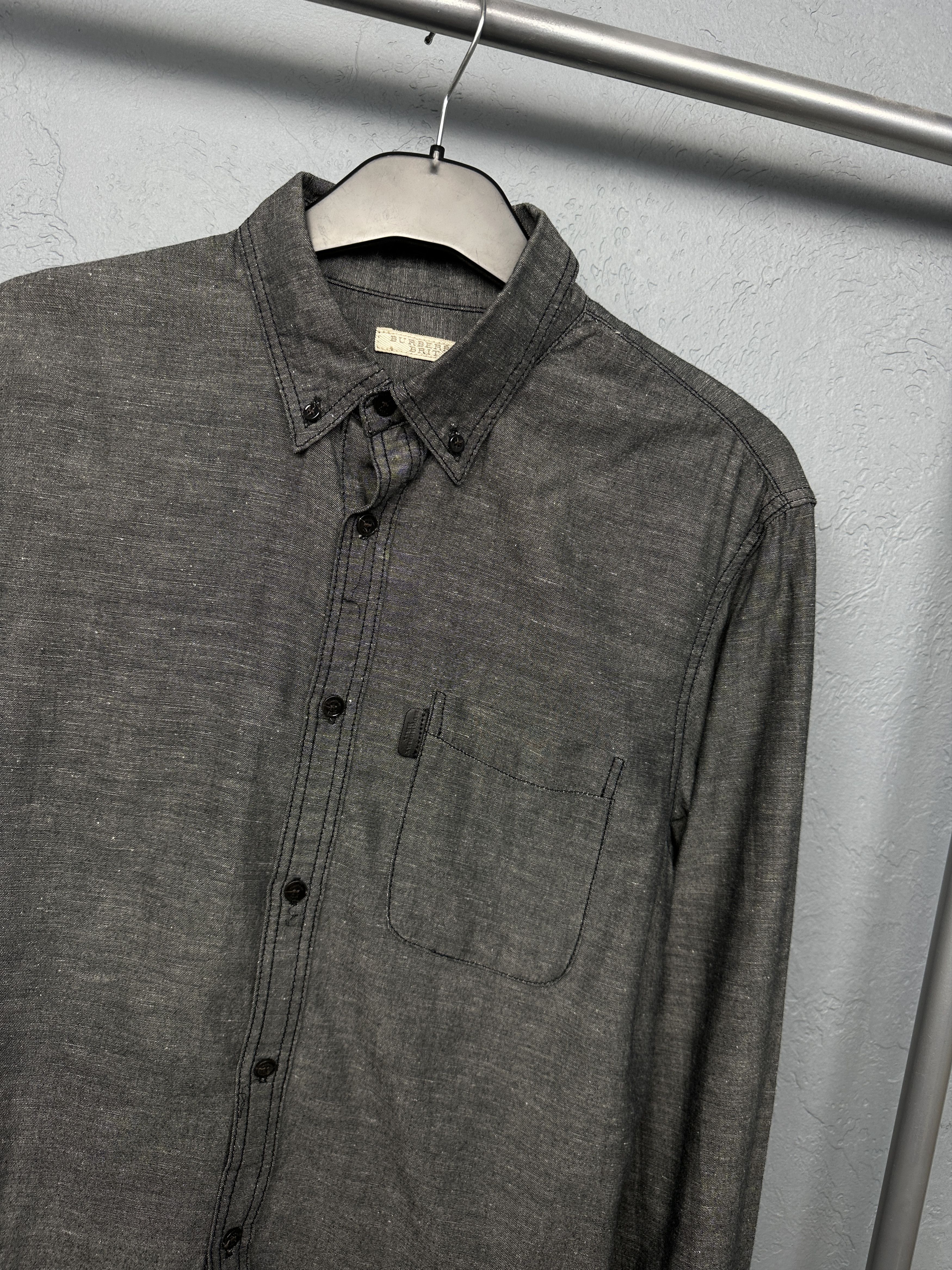 Burberry Burberry Brit Mens Long Sleeve Shirt Size US M / EU 48-50 / 2 - 2 Thumbnail