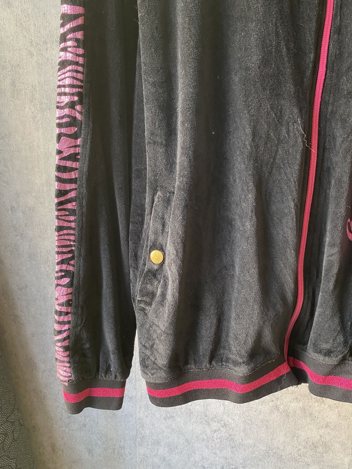 Japanese Brand Dia Star Y2K Design Skull Velvet Zipper Jacket Size US L / EU 52-54 / 3 - 6 Thumbnail