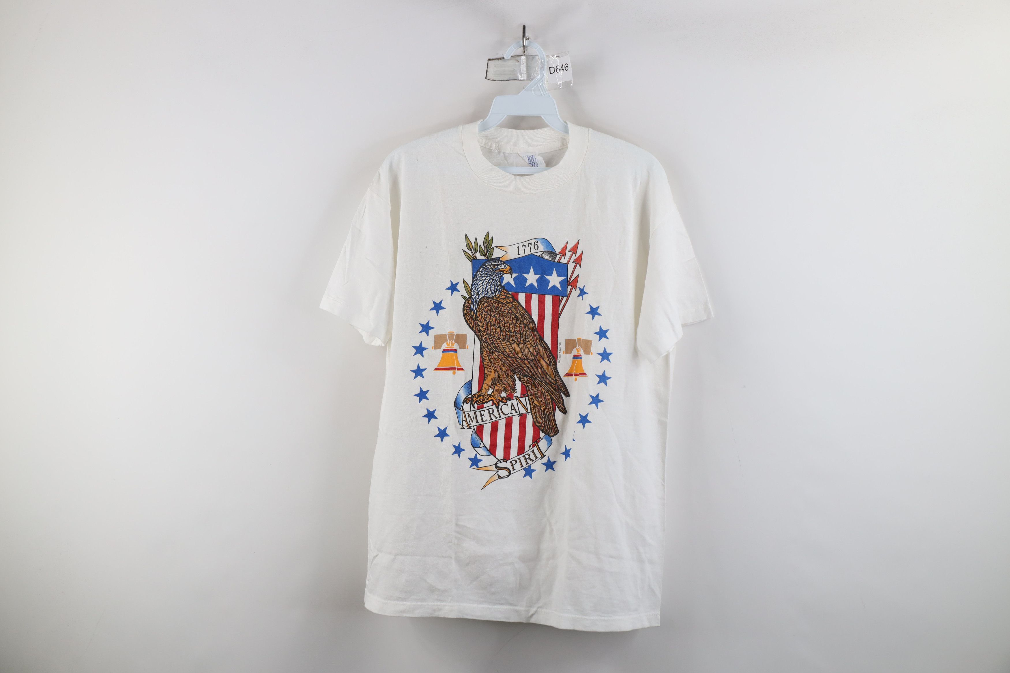 Vintage Vintage 90s Spirit Eagle July Fourth T-Shirt White USA Size US L / EU 52-54 / 3 - 1 Thumbnail