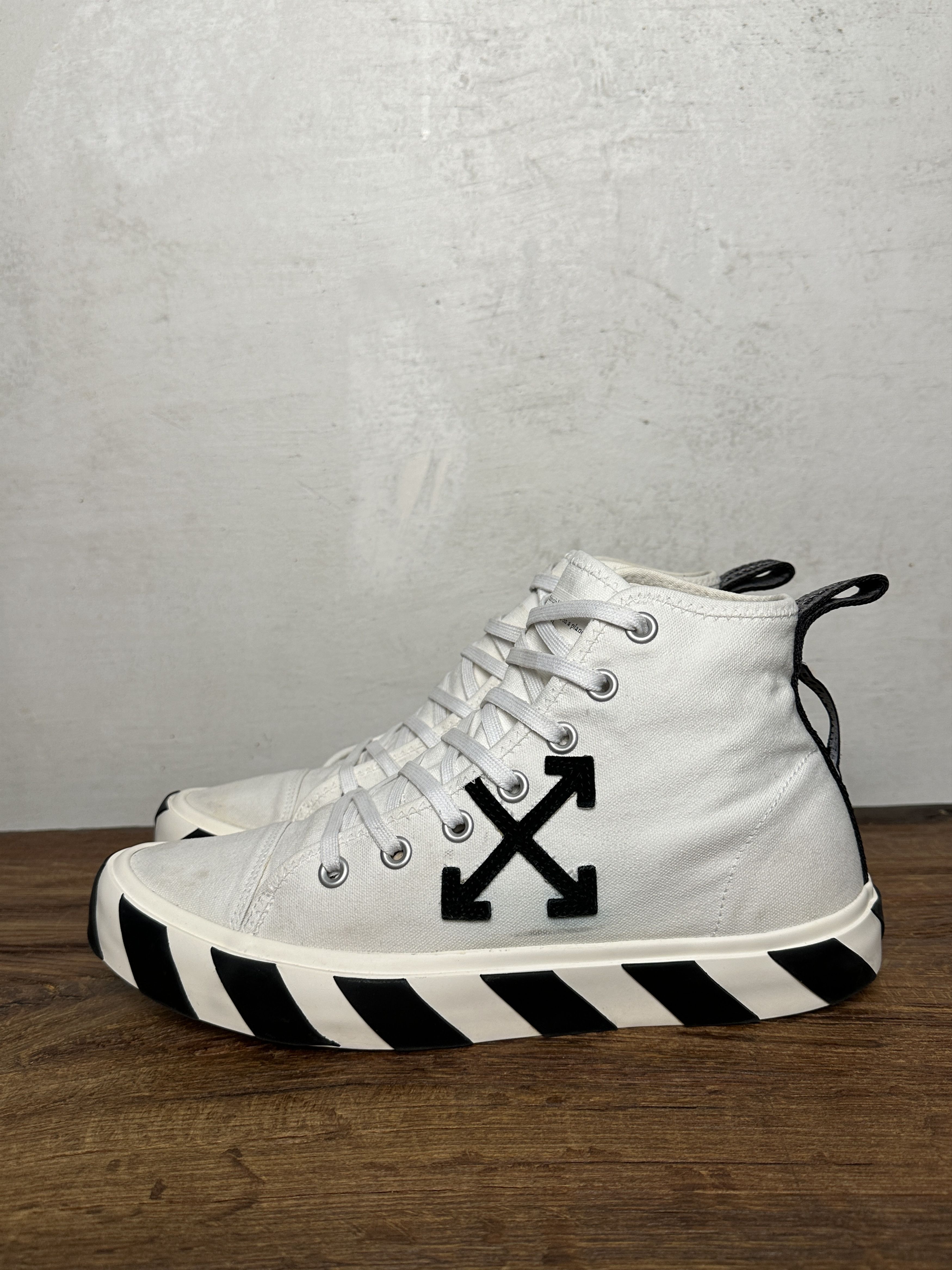 Off-White Off-White Mid Top Vulcanised Sneaker White Size US 10 / EU 43 - 3 Thumbnail