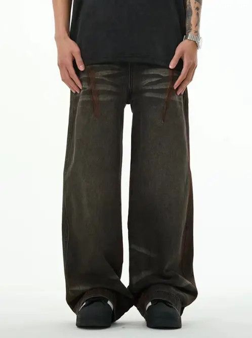 Japanese Brand Madoka x Risa Loose retro simple distressed bootcut jeans Size US 32 / EU 48 - 2 Thumbnail