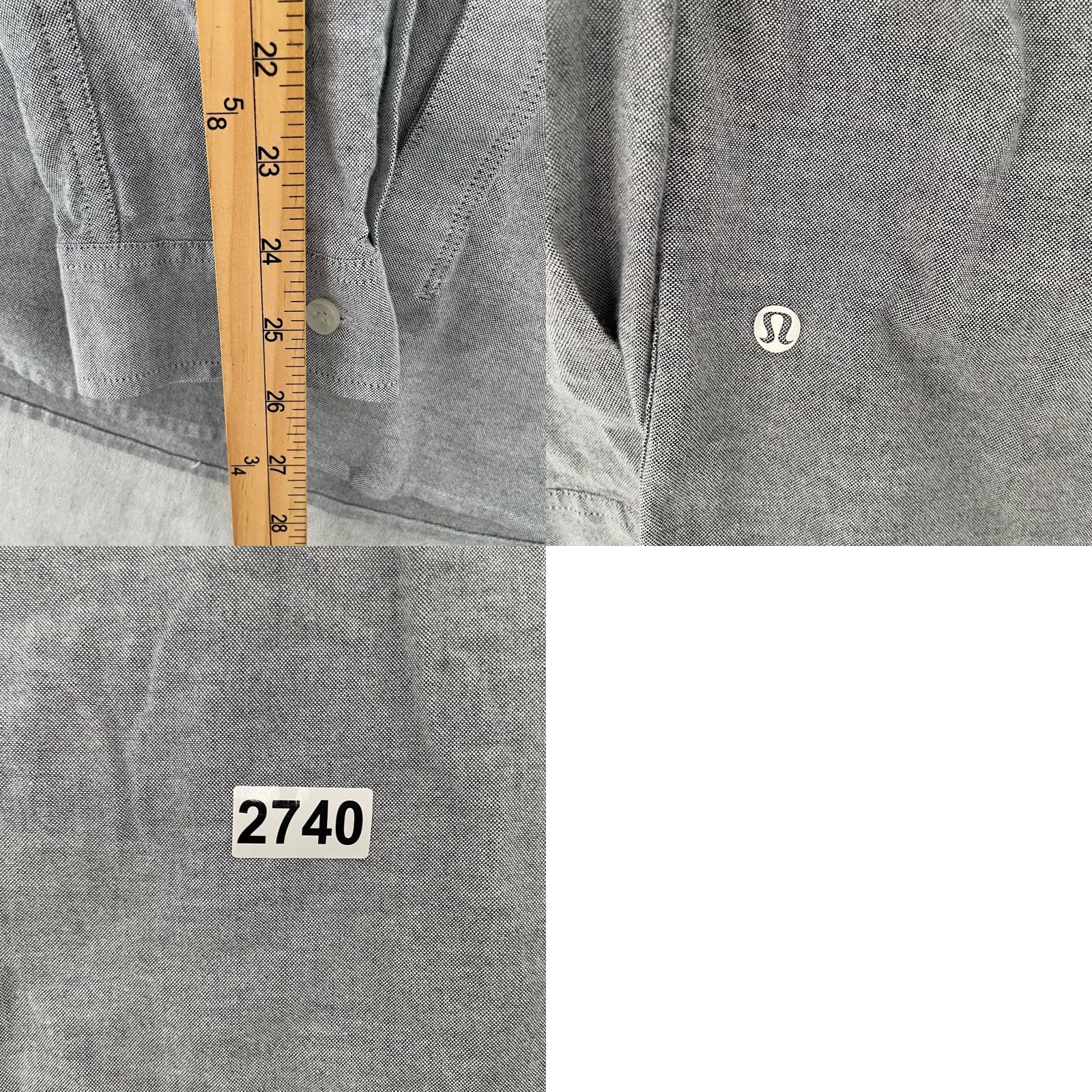 Lululemon Lululemon Men's Long Sleeve Shirt Commission Button-Up Gray M Collection Logo Breathing Stretch Casual Business Preowned Size US M / EU 48-50 / 2 - 8 Thumbnail