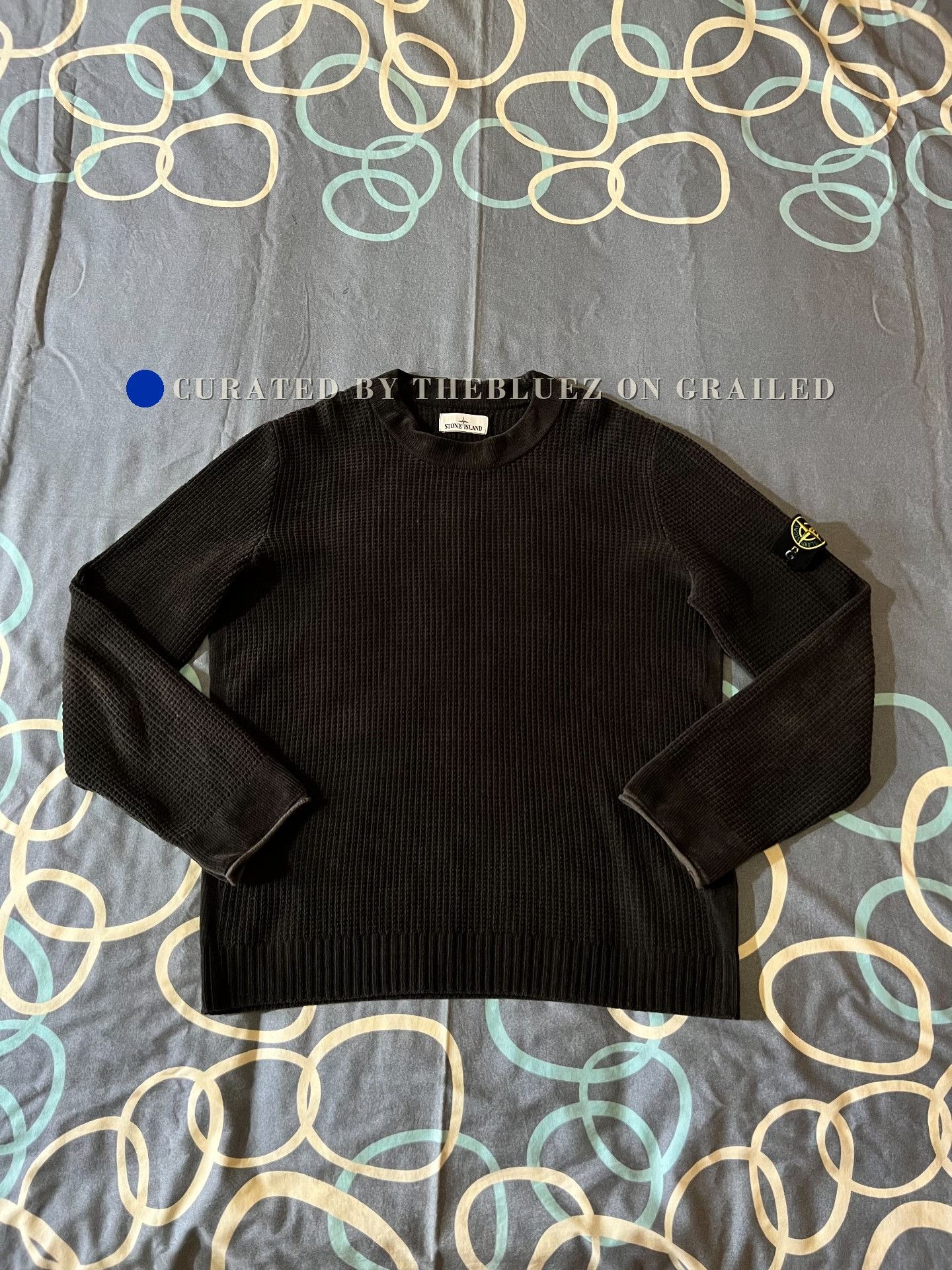 Stone Island Stone Island Logo Waffle Knit Sweater Coat Size US XL / EU 56 / 4 - 1 Thumbnail