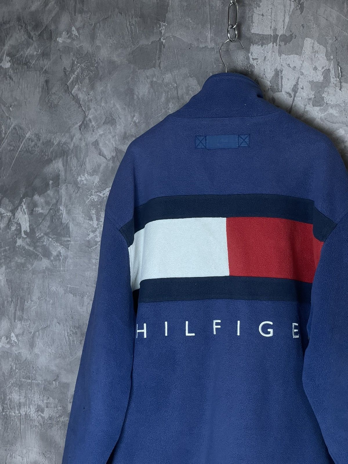 Tommy Hilfiger GRAIL🌟 Vintage Tommy Hilfiger big logo Jacket Fleece Size US L / EU 52-54 / 3 - 3 Thumbnail