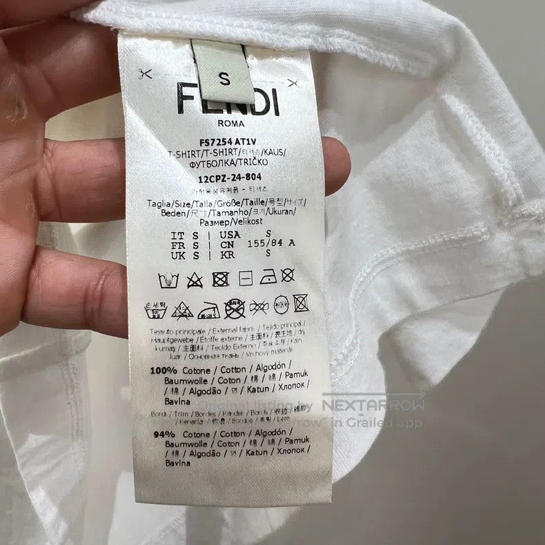 Fendi Fendi Lettering slogan embroidered round neck short sleeve Size S / US 4 / IT 40 - 4 Thumbnail