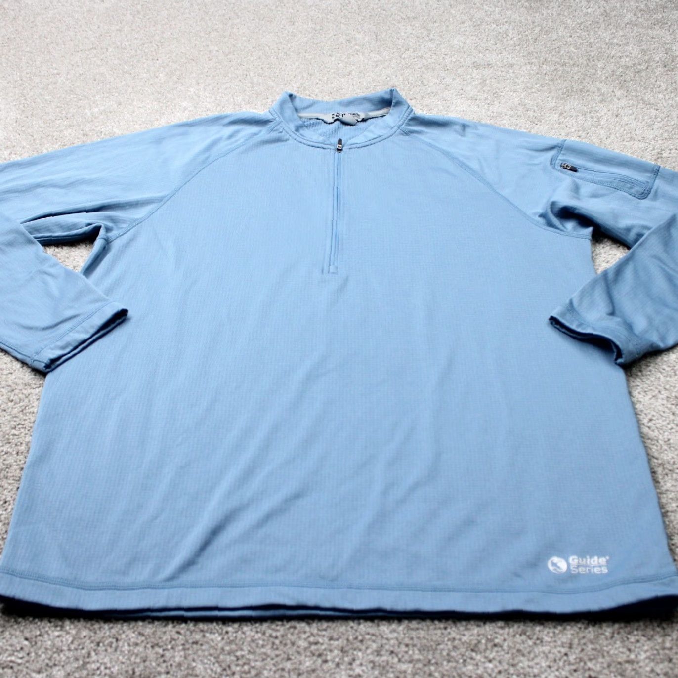 Vintage Cabela's Sweatshirt Mens Large Blue 1/4 Zip Pullover Polyester L/S Shirt Size US L / EU 52-54 / 3 - 2 Thumbnail