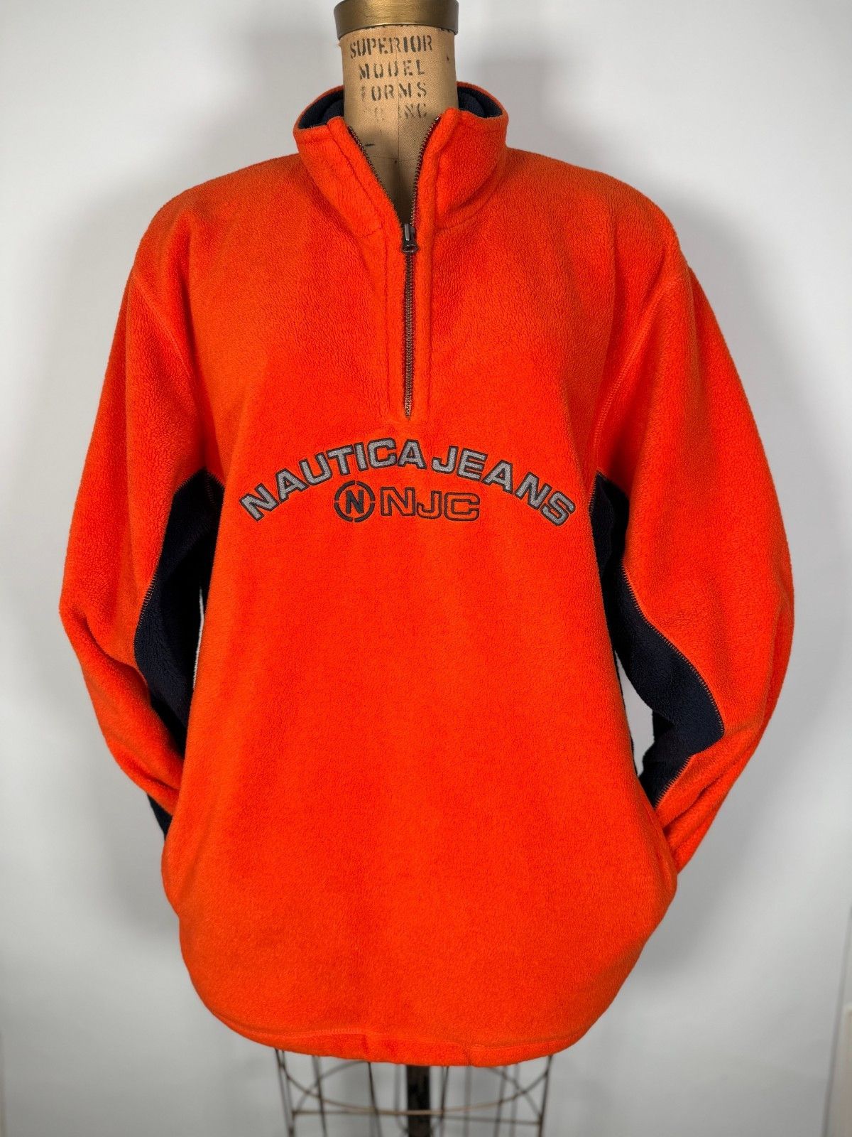 Nautica Vintage 90s USA Nautica Jeans Fleece 1/4 Zip Sweatshirt Size US M / EU 48-50 / 2 - 1 Thumbnail
