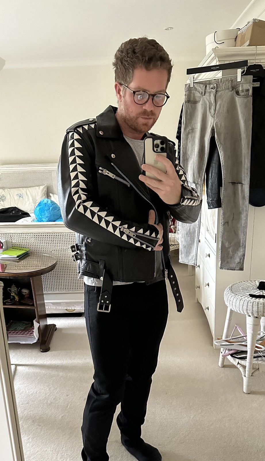 Celine SS22 $6500🤑 Celine biker D Ring leather jacket Hedi grail 48 Size US M / EU 48-50 / 2 - 4 Thumbnail