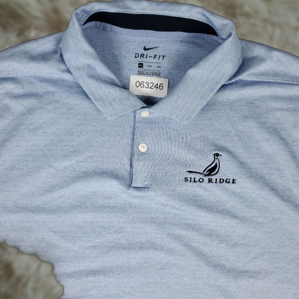 Nike Nike Polo Shirt Golf Mens 2XL Blue Dri-Fit Short Sleeve Casual Cap Collar Nike Golf Swoosh Mens Polo Size US XXL / EU 58 / 5 - 1 Thumbnail