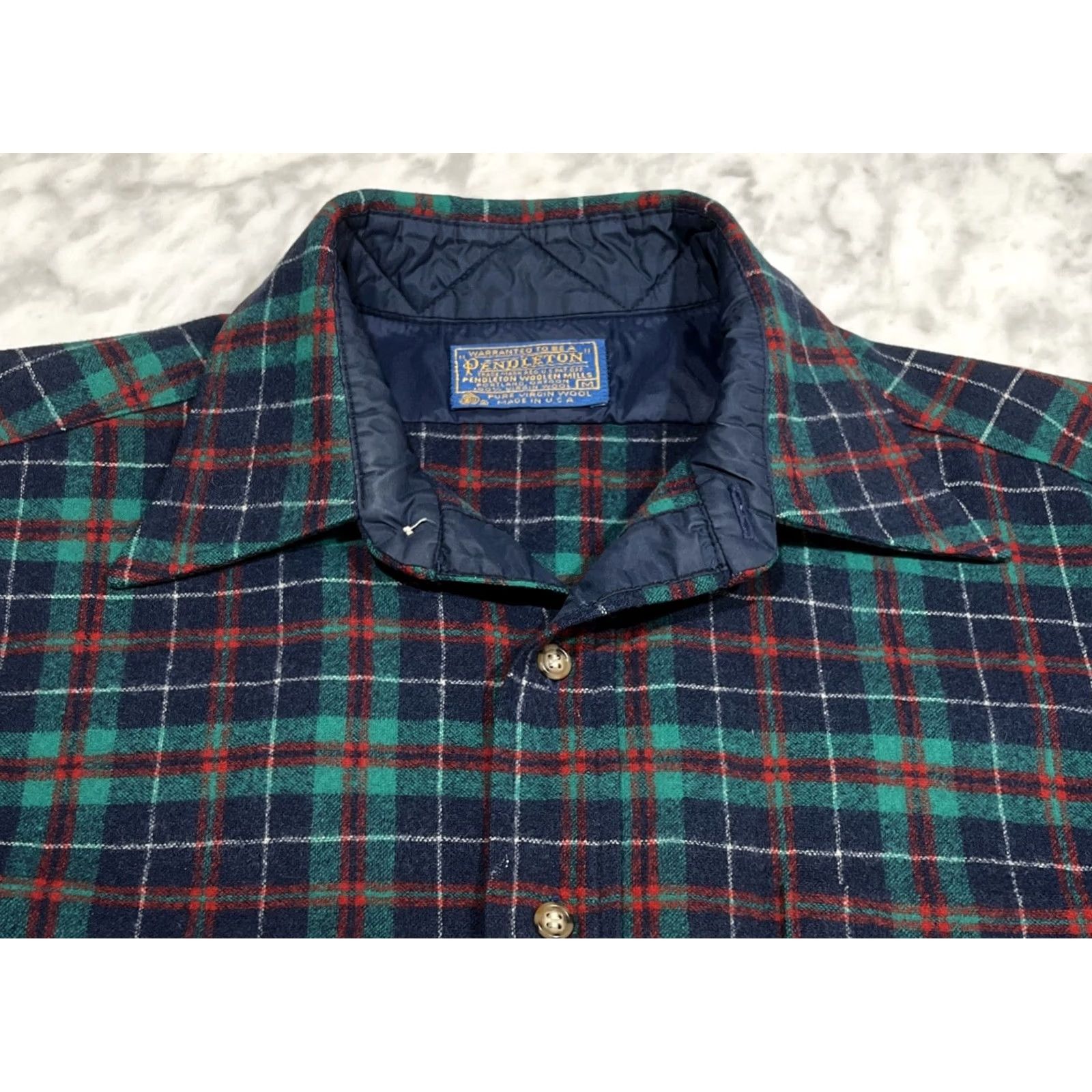 Pendleton VINTAGE Pendleton Wool Shirt Men M Pocket Long Sleeve Plaid USA Size US M / EU 48-50 / 2 - 3 Thumbnail