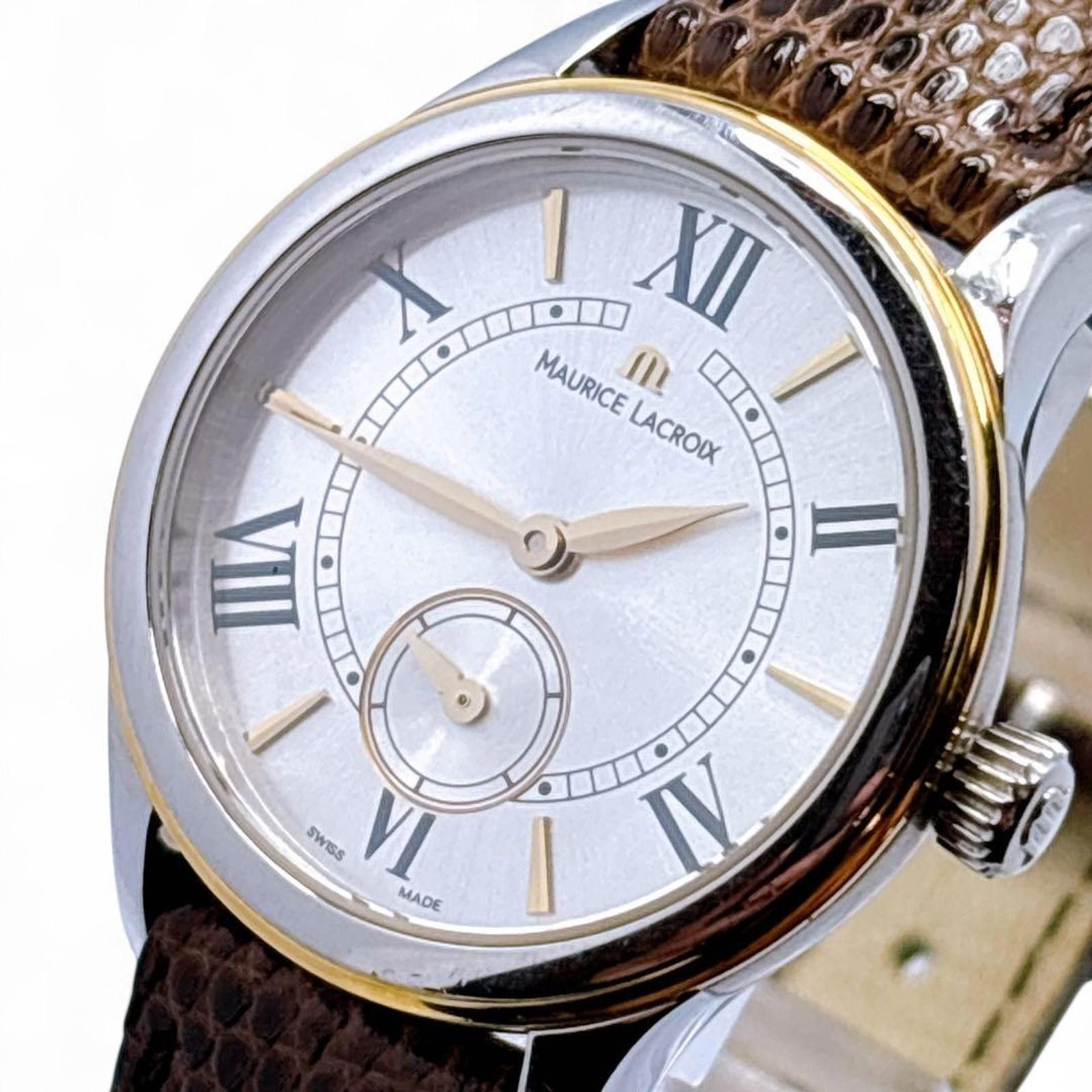 Maurice Lacroix Maurice Lacroix - Classic Brown Leather Strap Watch Size ONE SIZE - 2 Thumbnail