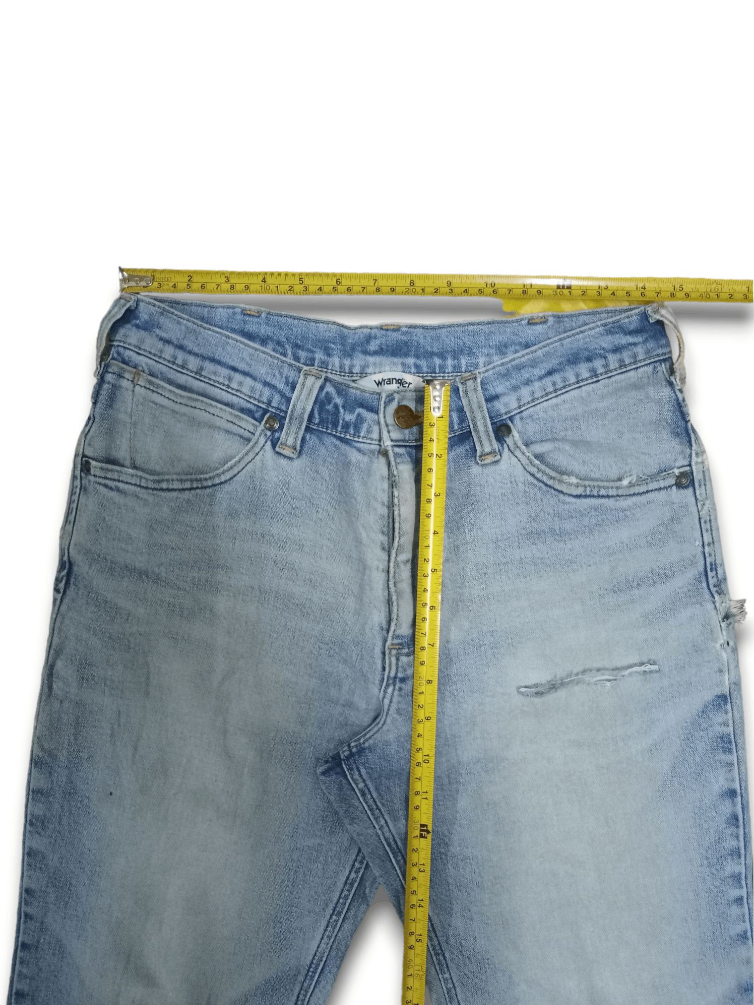 Wrangler Vintage Wrangler Light Wash Distressed Loose Jeans Size US 29 - 9 Thumbnail