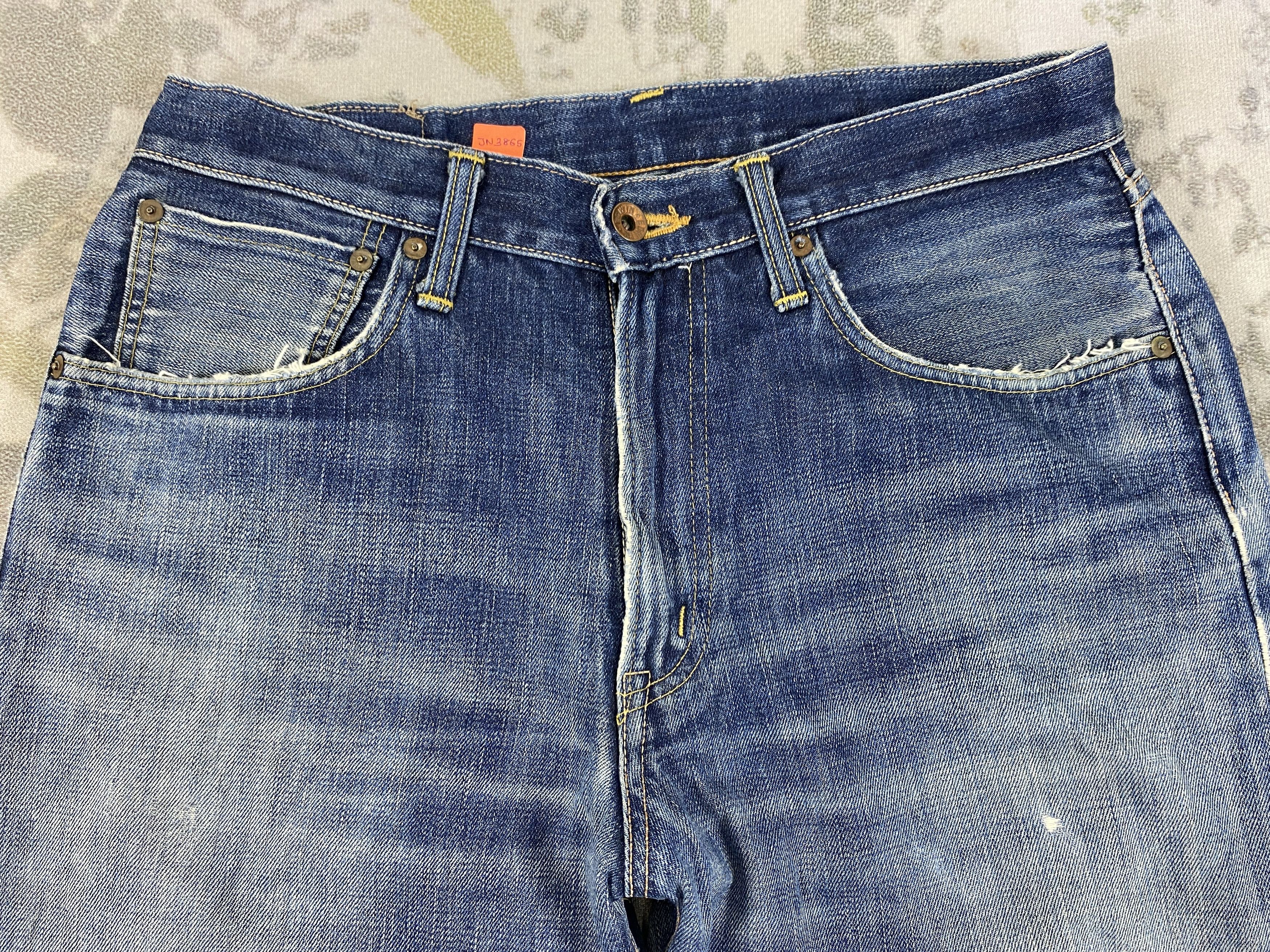 Edwin EDWIN 505ZX SELVEDGE FADED DISTRESSED DENIM 32x29- JN3865 Size US 32 / EU 48 - 3 Thumbnail