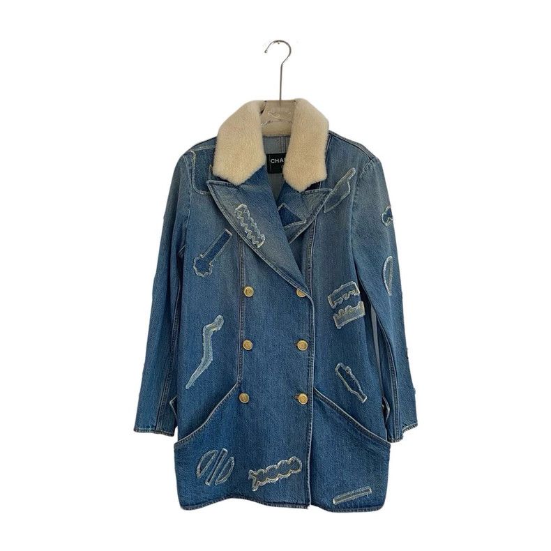 Chanel Chanel 19A Egypt Series Blue Tannin Lamb Fur Coat Size M / US 6-8 / IT 42-44 - 1 Thumbnail
