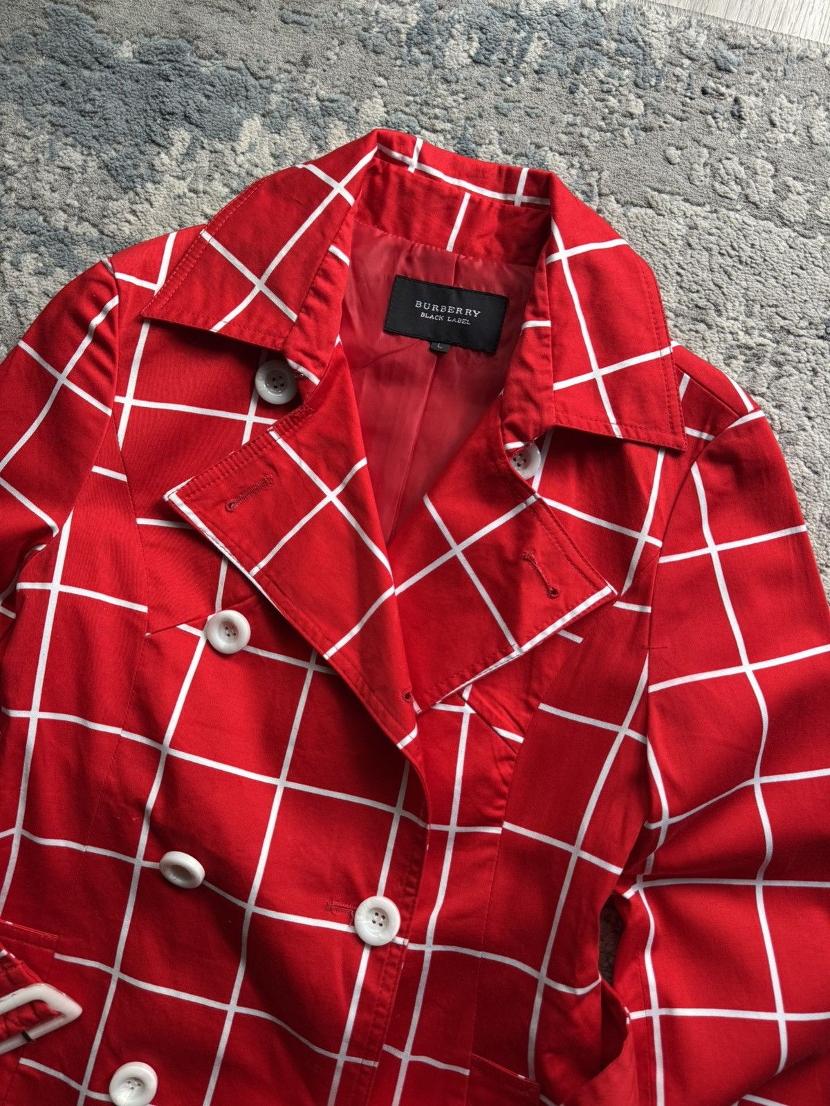 Burberry Burberry Vintage Black Label Checkered Plaid Trench Jacket L Size L / US 10 / IT 46 - 4 Thumbnail