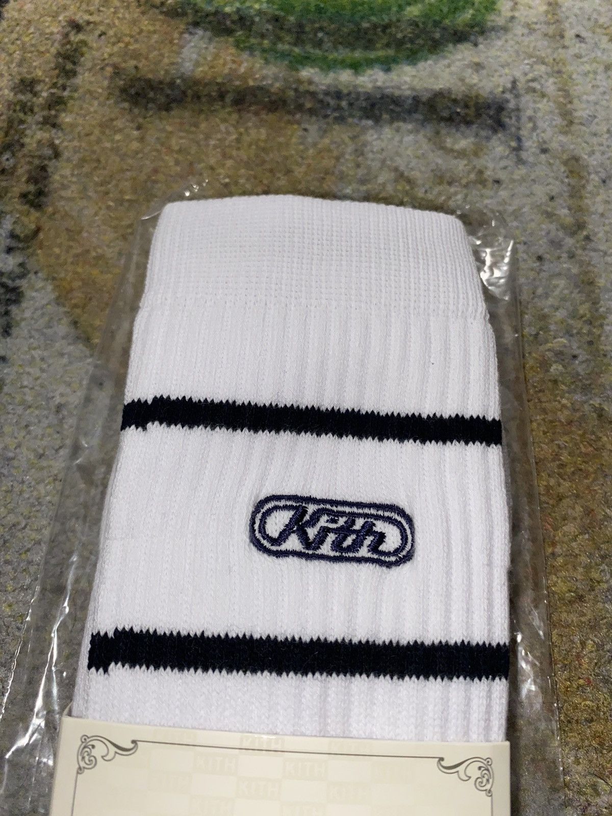 Kith Kith Embroidered Logo Striped Crew Socks Size ONE SIZE - 2 Thumbnail