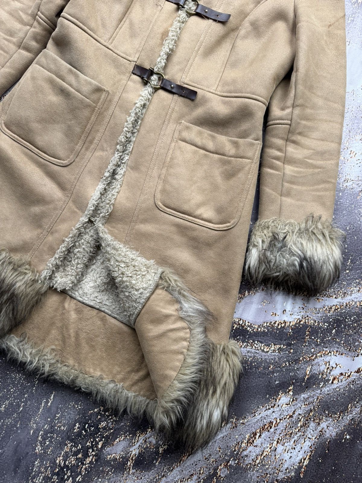 Japanese Brand Vintage Faux Fur Sheepskin Coat Size S / US 4 / IT 40 - 4 Thumbnail