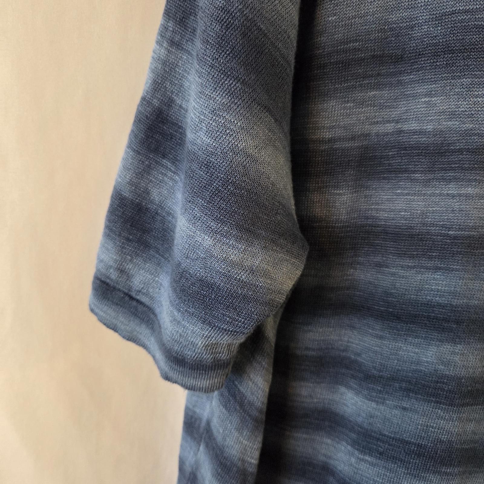 BUGATCHI Bugatchi Heather Striped Short Sleeved Johnny Sweater - XXL Size US XXL / EU 58 / 5 - 7 Thumbnail