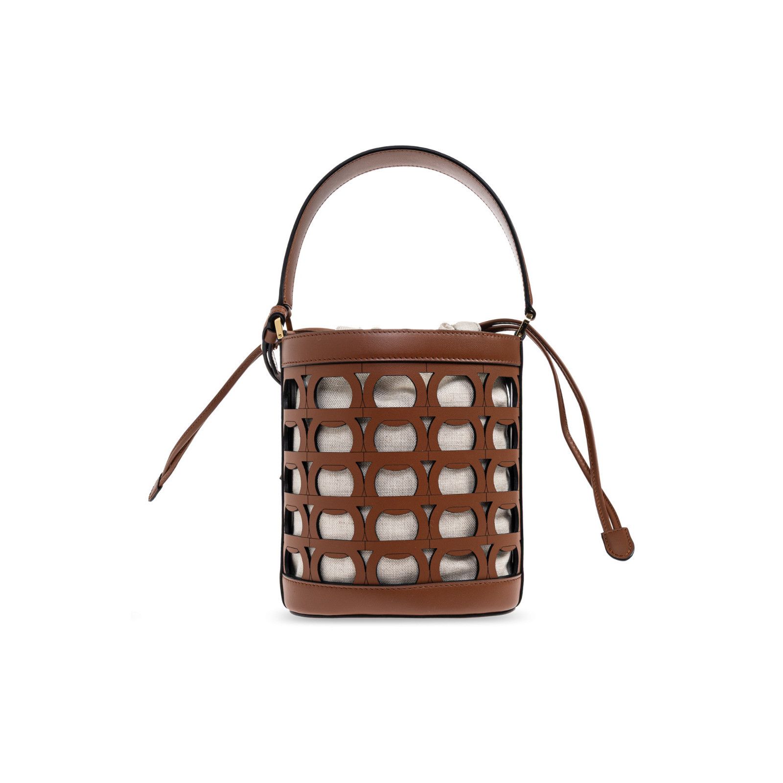 Salvatore Ferragamo FERRAGAMO Gancini XS $1250 Cognac Bucket Bag New & Authentic Size ONE SIZE - 2 Thumbnail