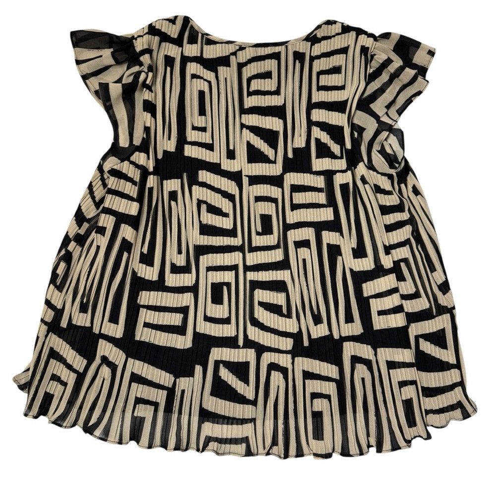 Adrianna Papell NWT New Adrianna Papell V-Neck Flutter Sleeve Chiffon Top B Size XS / US 0-2 / IT 36-38 - 3 Thumbnail
