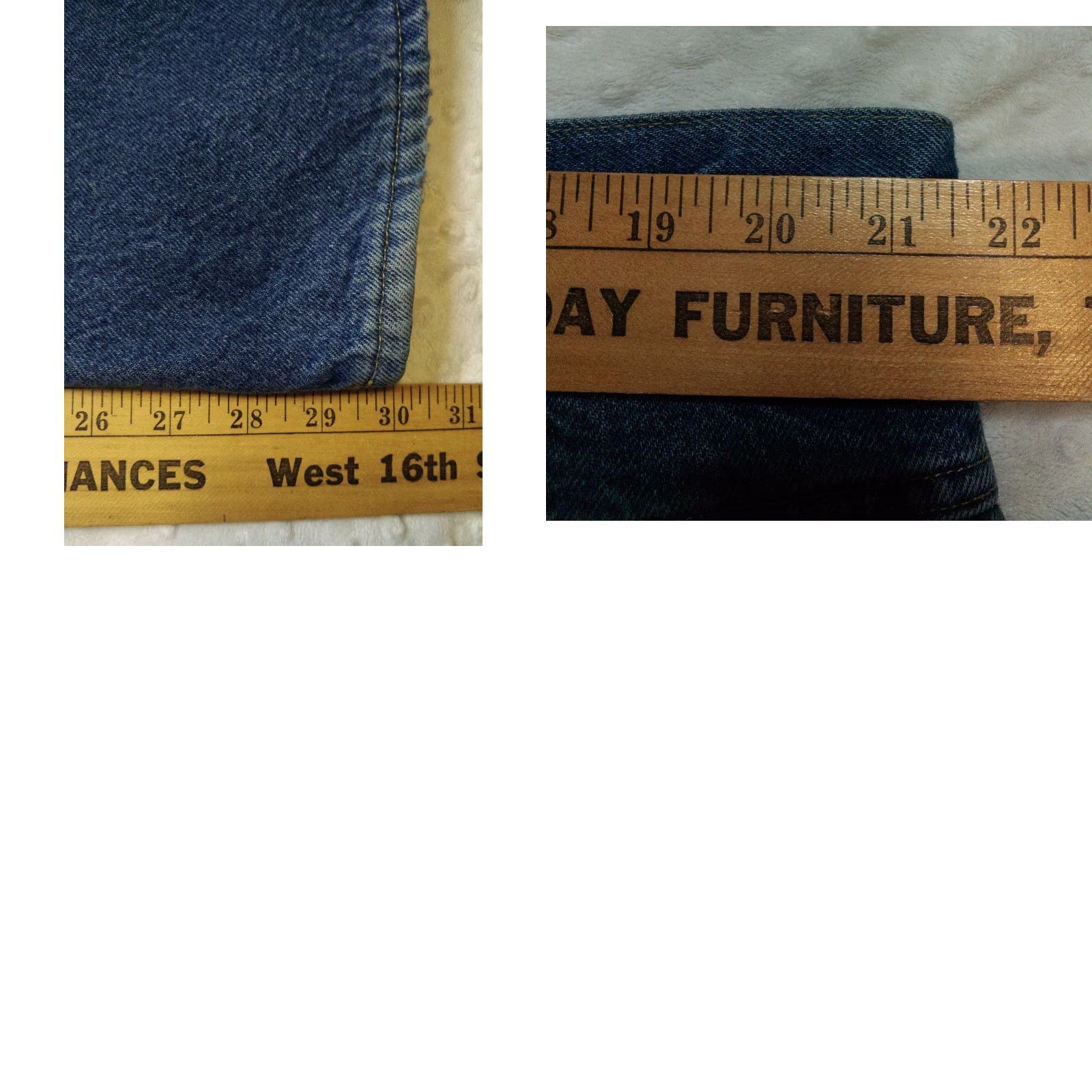 Vintage VINTAGE OshKosh B'gosh Jeans Mens 44x30 Red Flannel Lined Blue Denim Straight Leg 90s Pants Size US 44 / EU 60 - 8 Thumbnail