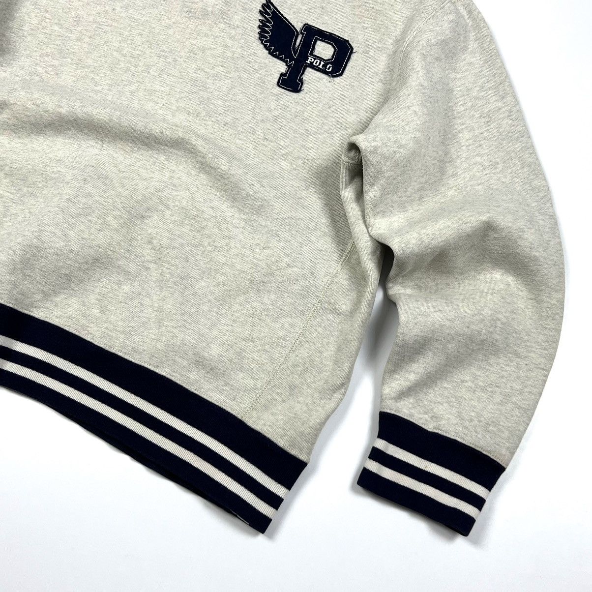 Polo Ralph Lauren × Rugby Ralph Lauren × Vintage Vintage Polo Ralph Lauren P Wing Logo Cotton 1/4 Zip Size XL Size US XL / EU 56 / 4 - 10 Thumbnail