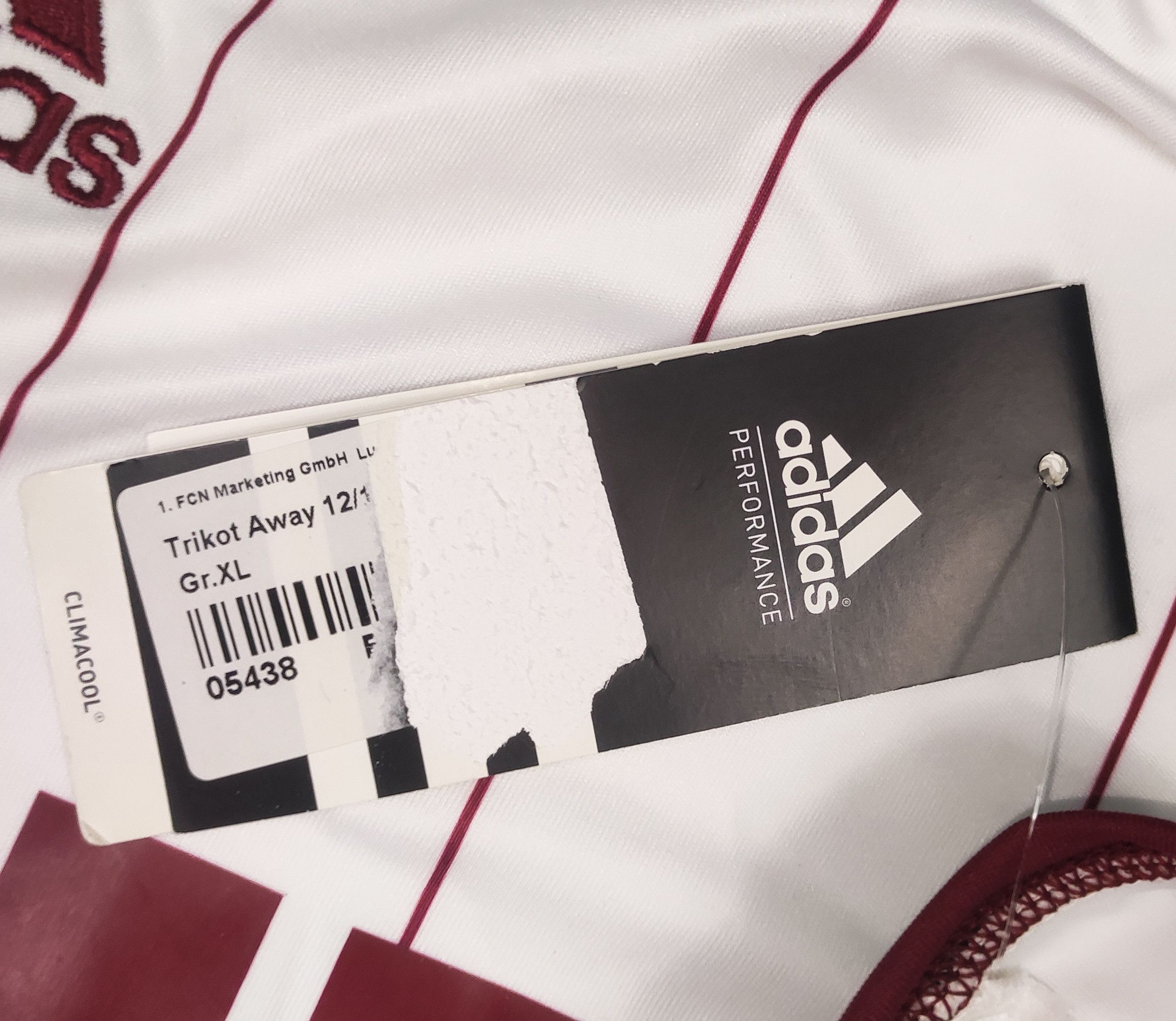 Adidas BNWT 1. FC Nürnberg Adidas 2012 2013 2014 Home Shirt "NKD" Size US XL / EU 56 / 4 - 6 Thumbnail