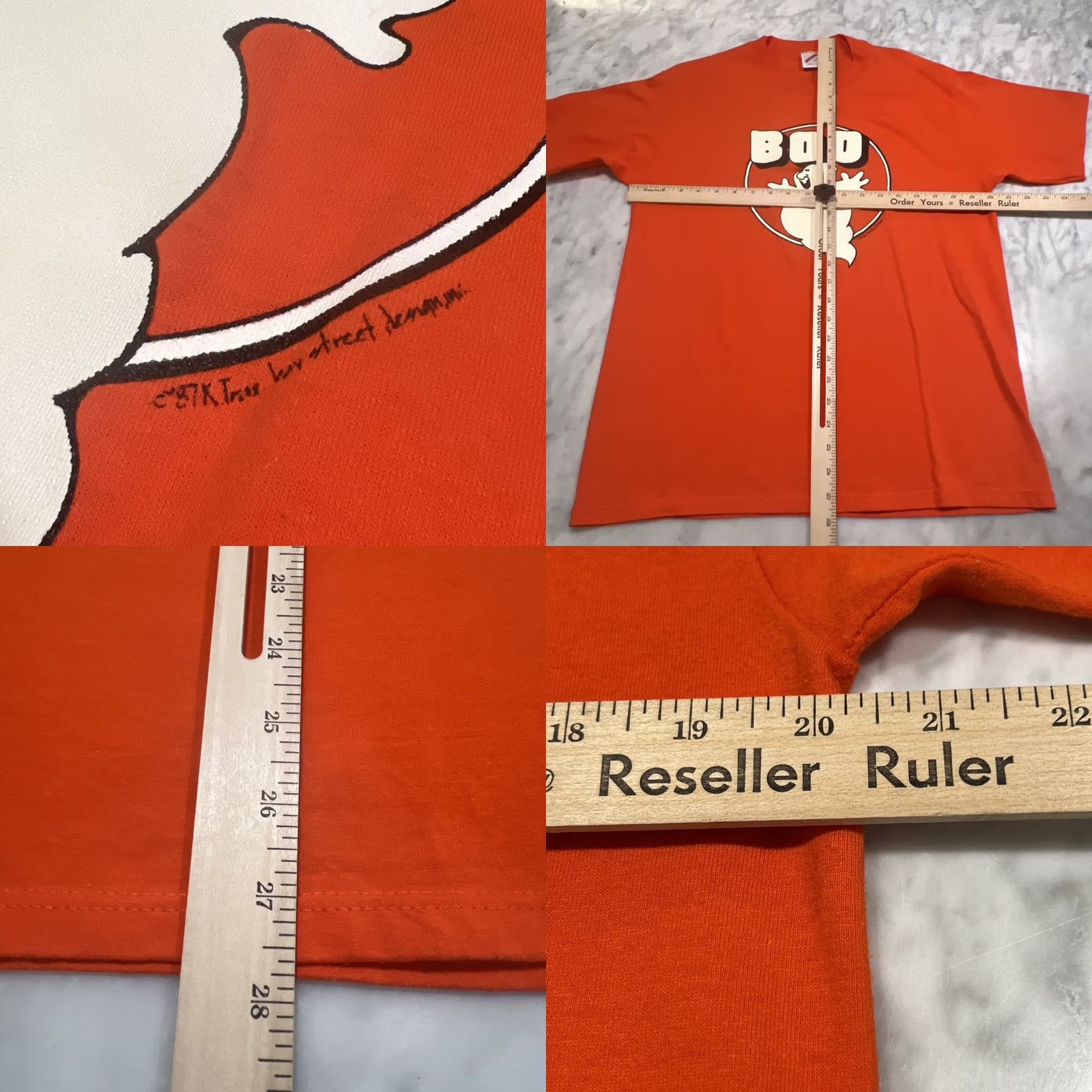 Vintage VINTAGE Boo Ghost Halloween Orange Shirt Jerseez USA L Halloween Ghosts Graphic Tee Mens Size US L / EU 52-54 / 3 - 9 Thumbnail