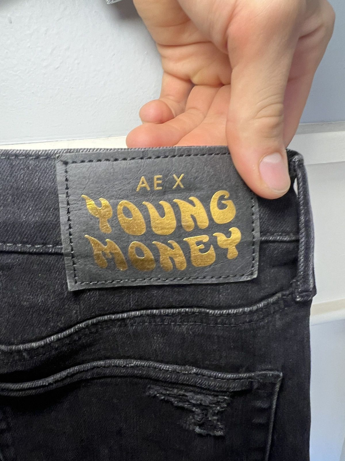 Lil Wayne Young Money Entert X American Eagle distressed stacked jeans Size US 34 / EU 50 - 3 Thumbnail