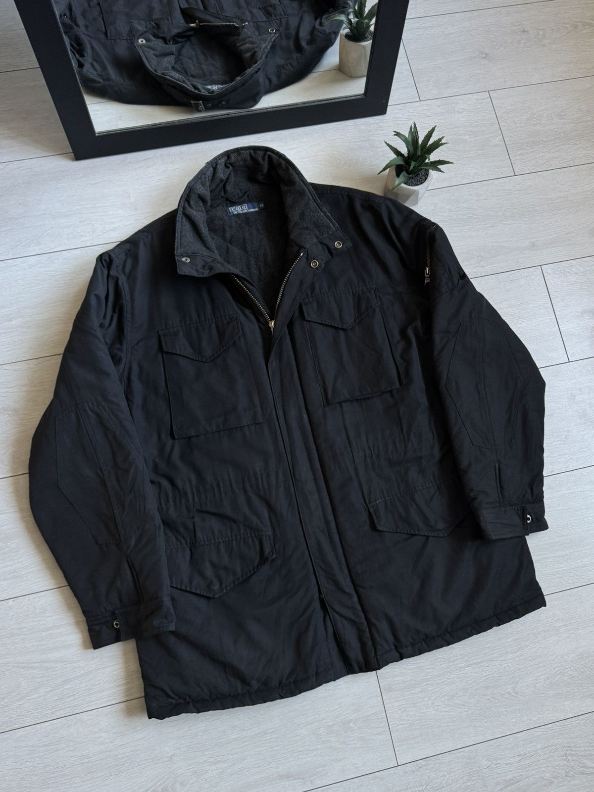 Polo Ralph Lauren Vintage Polo Ralph Lauren Nylon Fleeced Field Jacket Size US XL / EU 56 / 4 - 2 Thumbnail